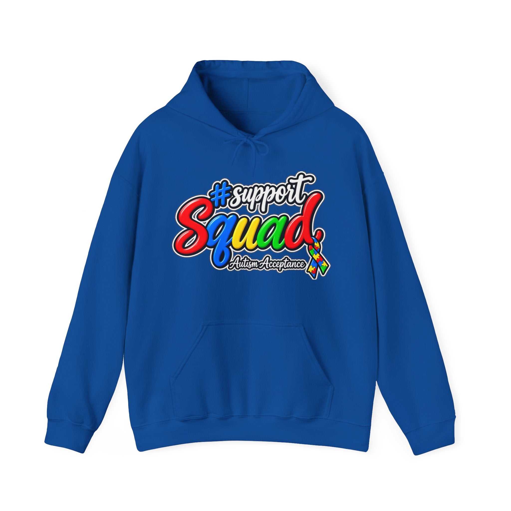 Support Squad Hoodie, Rainbow Autism Awareness Sweatshirt, Autism Acceptance Crewneck, Matching Family Autism Squad Gift