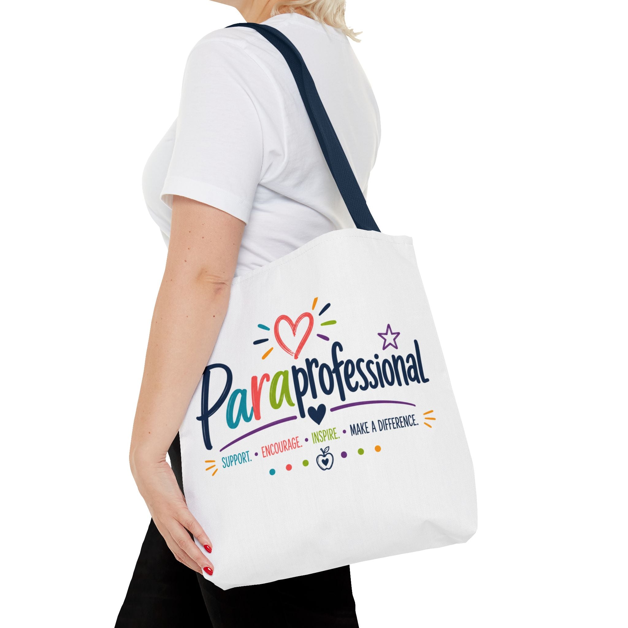 Paraprofessional Heart Logo Tote Bag | School Staff Appreciation