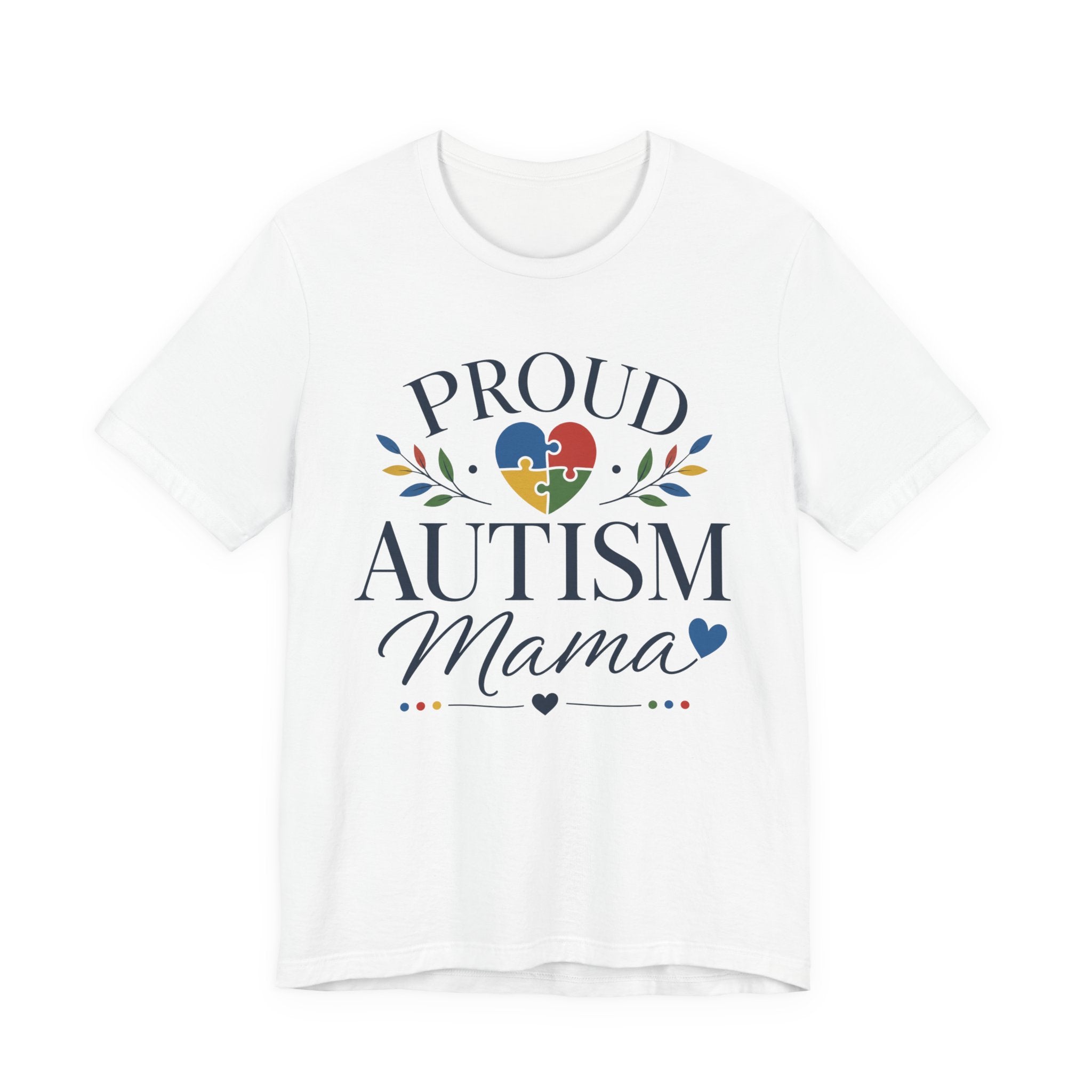 Proud Autism Mama T-Shirt | Puzzle Heart Mom Tee