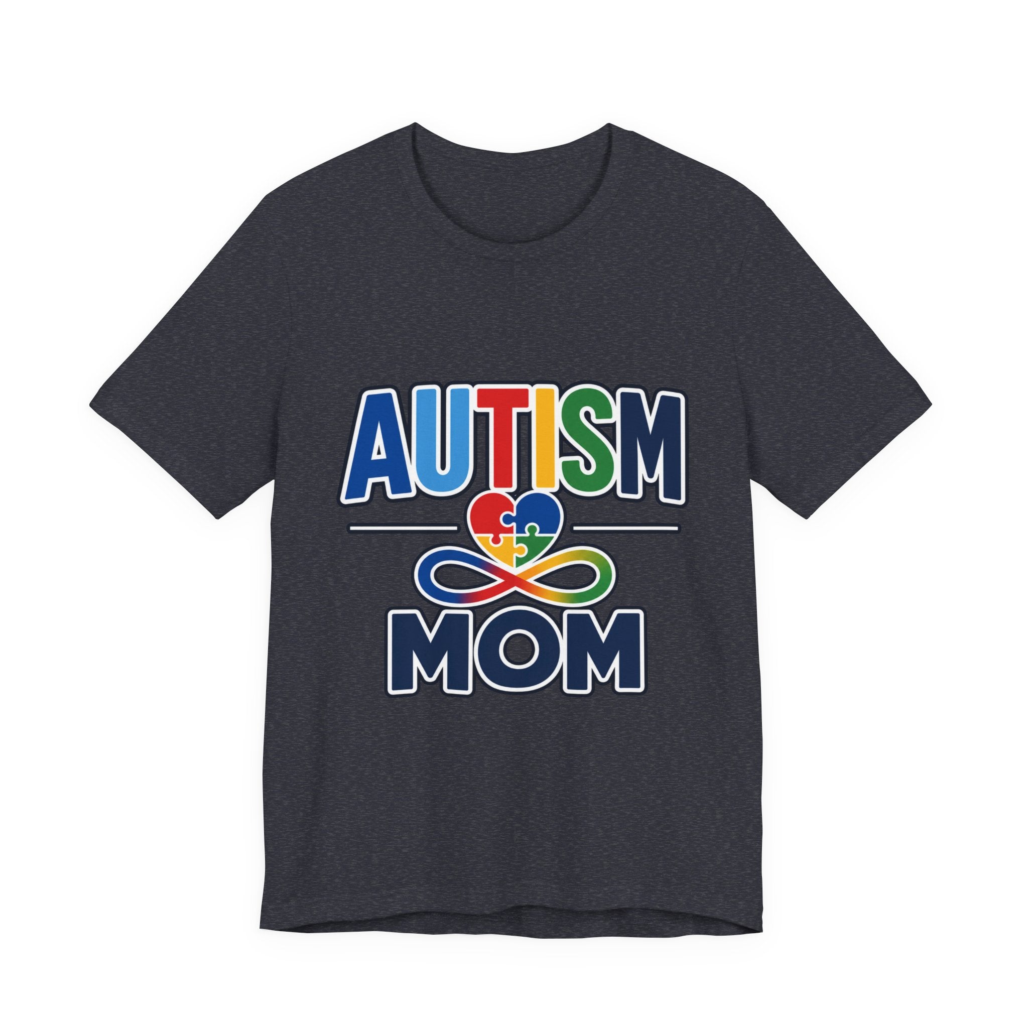 Autism Mom Shirt | Rainbow Puzzle Heart Infinity T-Shirt | Proud Autism Mom Tee | Autism Awareness & Acceptance Gift for Mothers