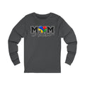 Autism Mom Heart Puzzle Long Sleeve Tee, Rainbow Puzzle Awareness Shirt, Autism Mom Gift, Autism Acceptance Family Apparel