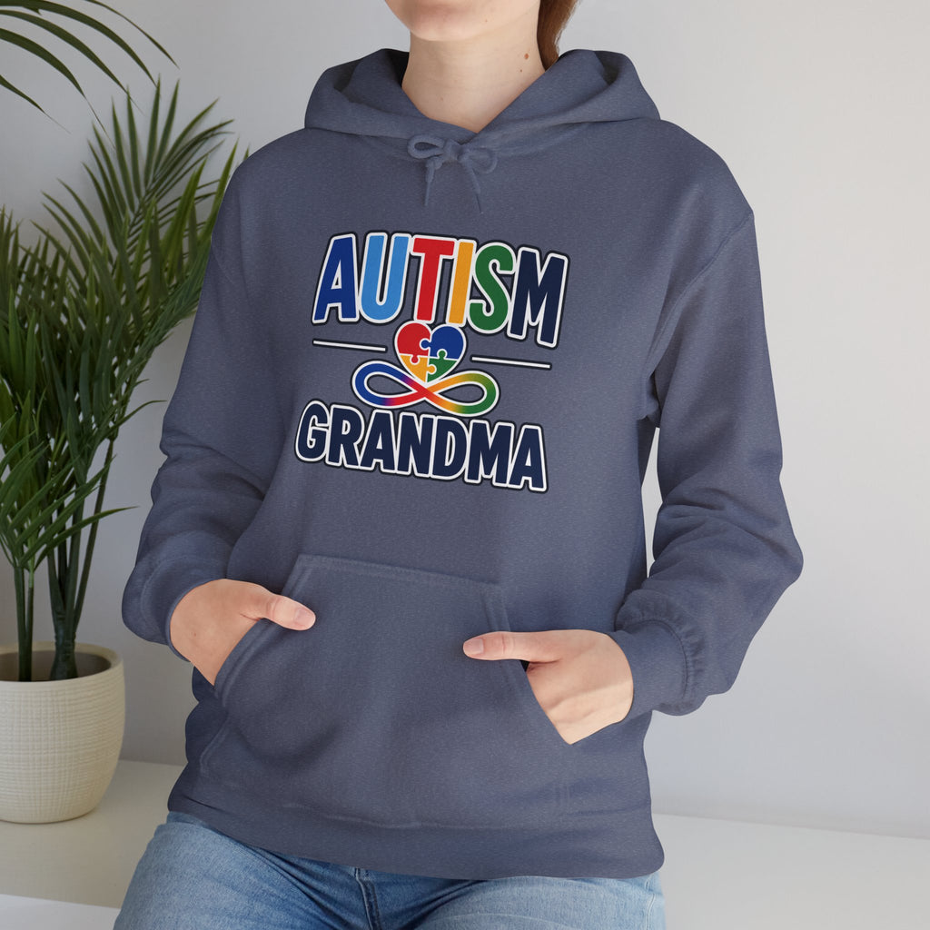 Autism Grandma Hoodie | Puzzle Heart Infinity Sweatshirt | Proud Autism Grandma Gift | Autism Awareness & Acceptance Hoodie