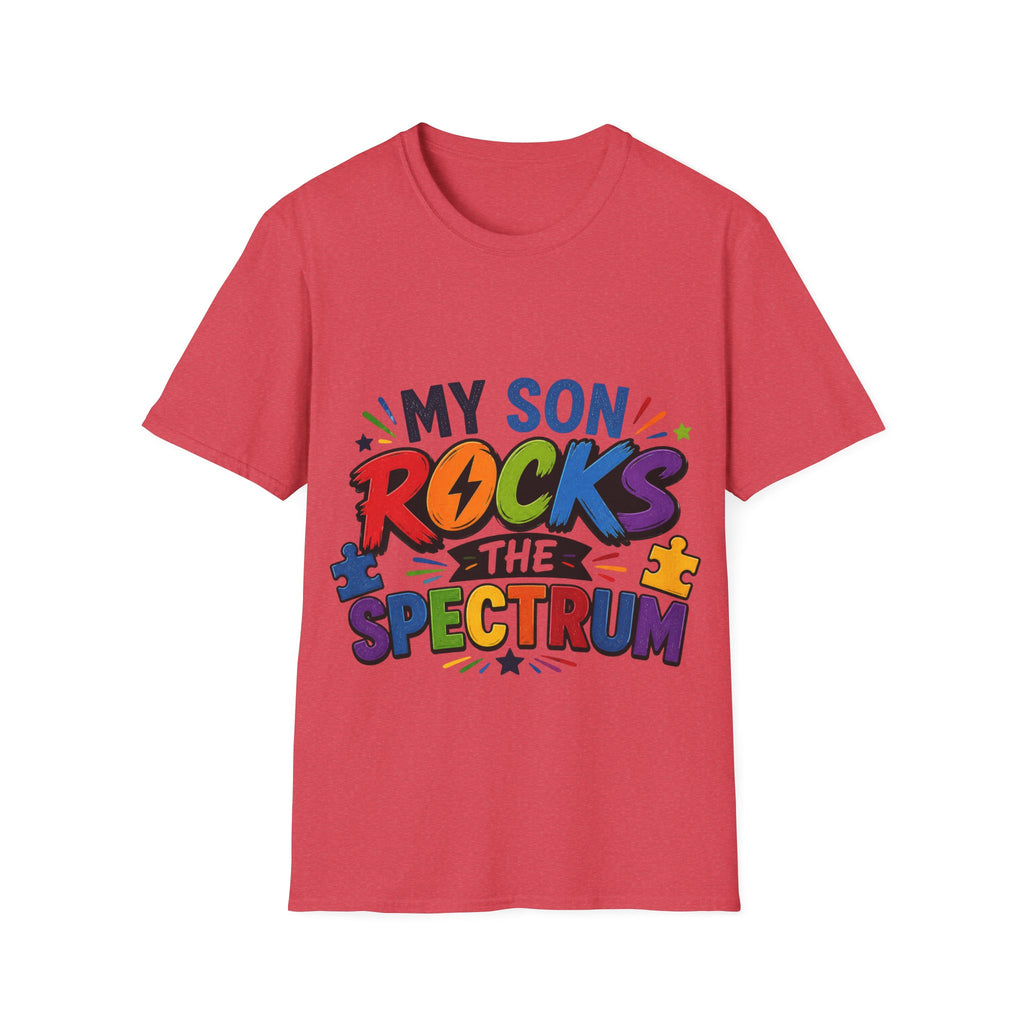 My Son Rocks the Spectrum Shirt, Autism Mom Shirt, Proud Autism Parent Tee, Autism Acceptance T-Shirt, Special Needs Mom Apparel