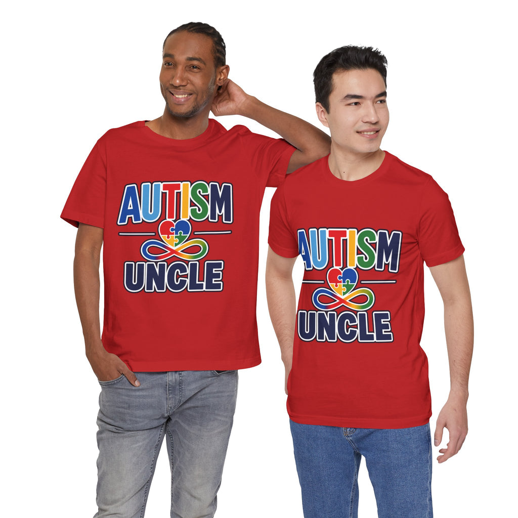 Autism Uncle Shirt | Proud Autism Uncle T-Shirt | Colorful Puzzle Ribbon Infinity Design | Autism Awareness & Acceptance Gift | Special Needs Family Apparel