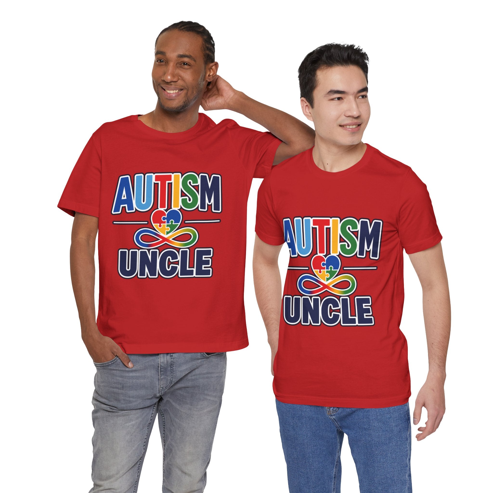 Autism Uncle Shirt | Proud Autism Uncle T-Shirt | Colorful Puzzle Ribbon Infinity Design | Autism Awareness & Acceptance Gift | Special Needs Family Apparel