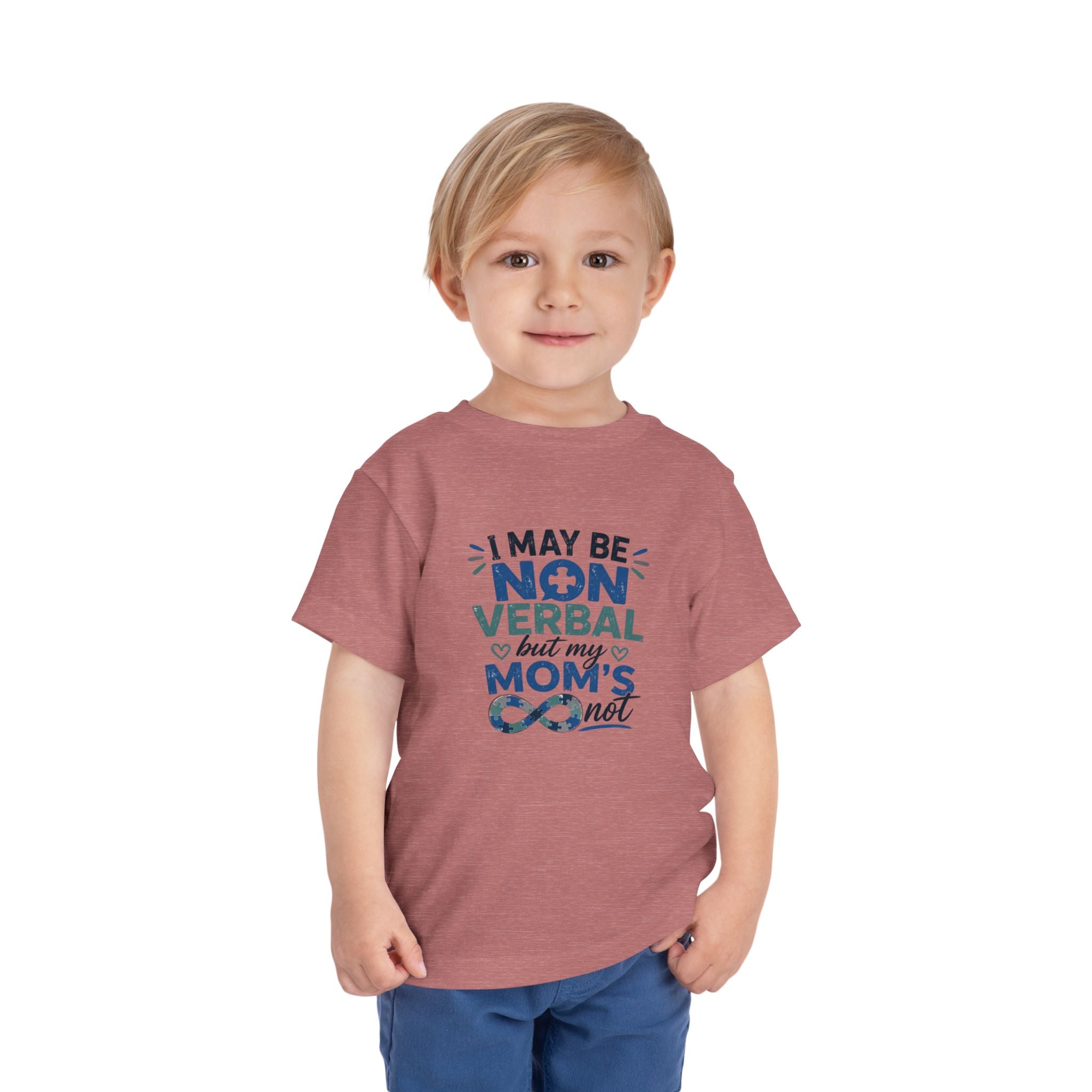 I May Be Nonverbal But My Mom's Not toddler tee | Autism Awareness shirt