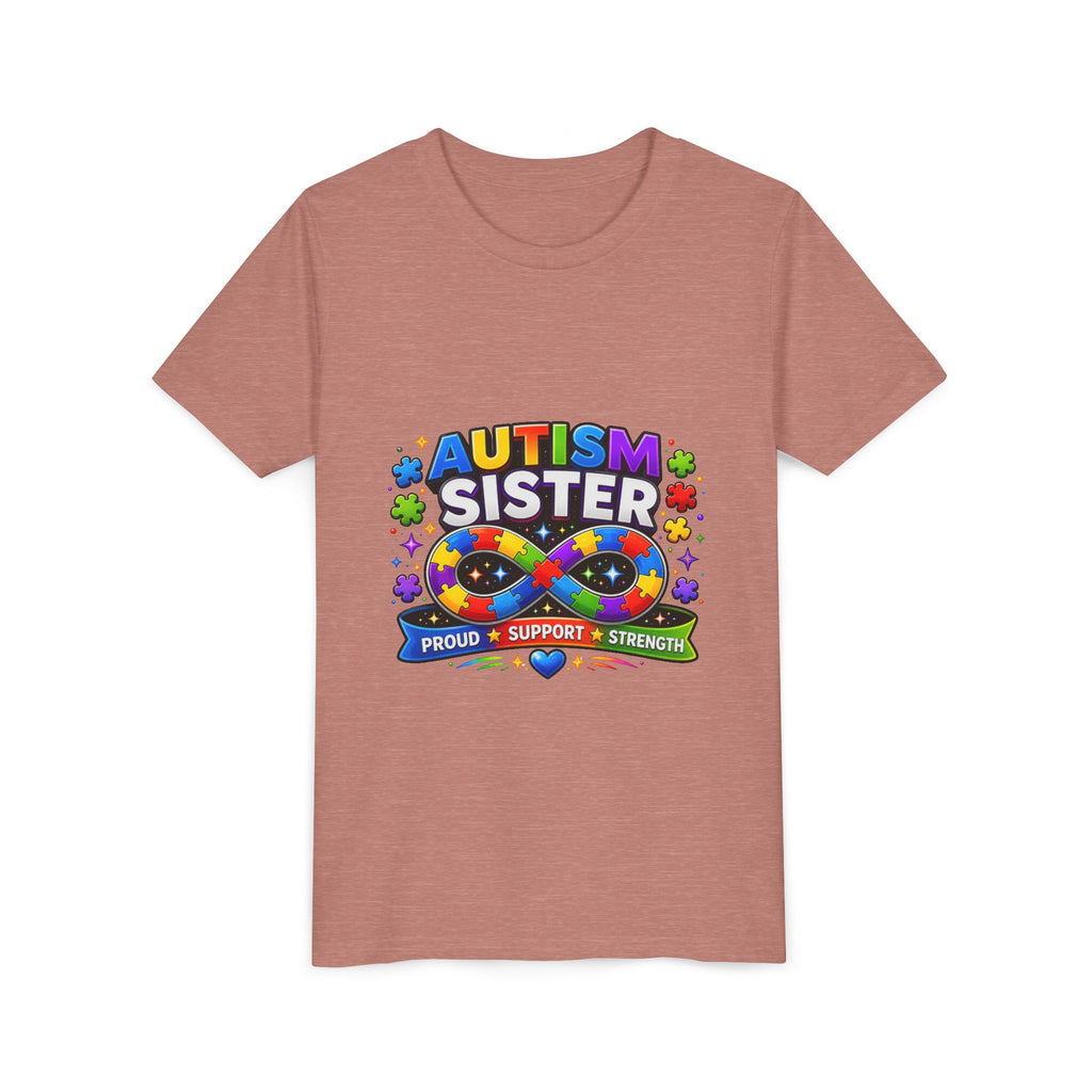 Autism Sister Shirt | Autism Sibling Tee | Infinity Puzzle Shirt | Proud Support Strength | Autism Acceptance Gift for Sister