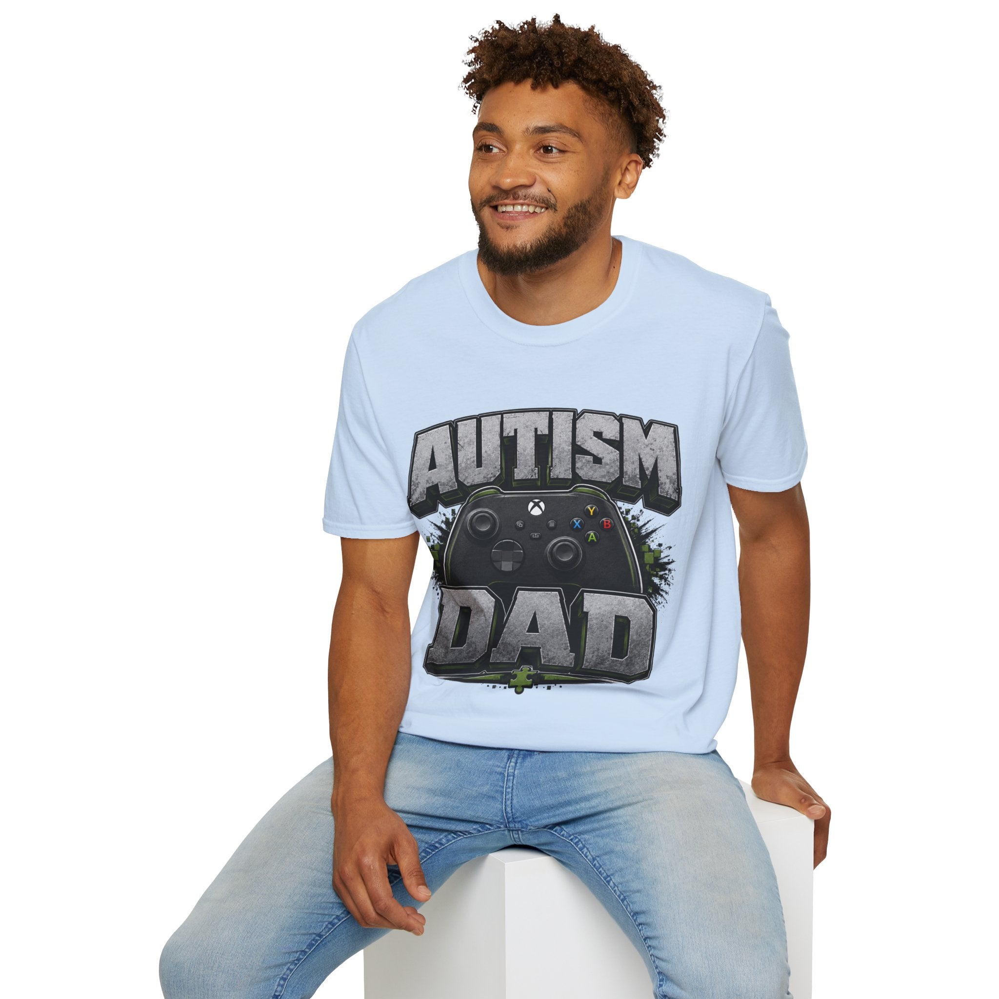 Autism Dad T-Shirt | Video Game Controller Awareness Tee
