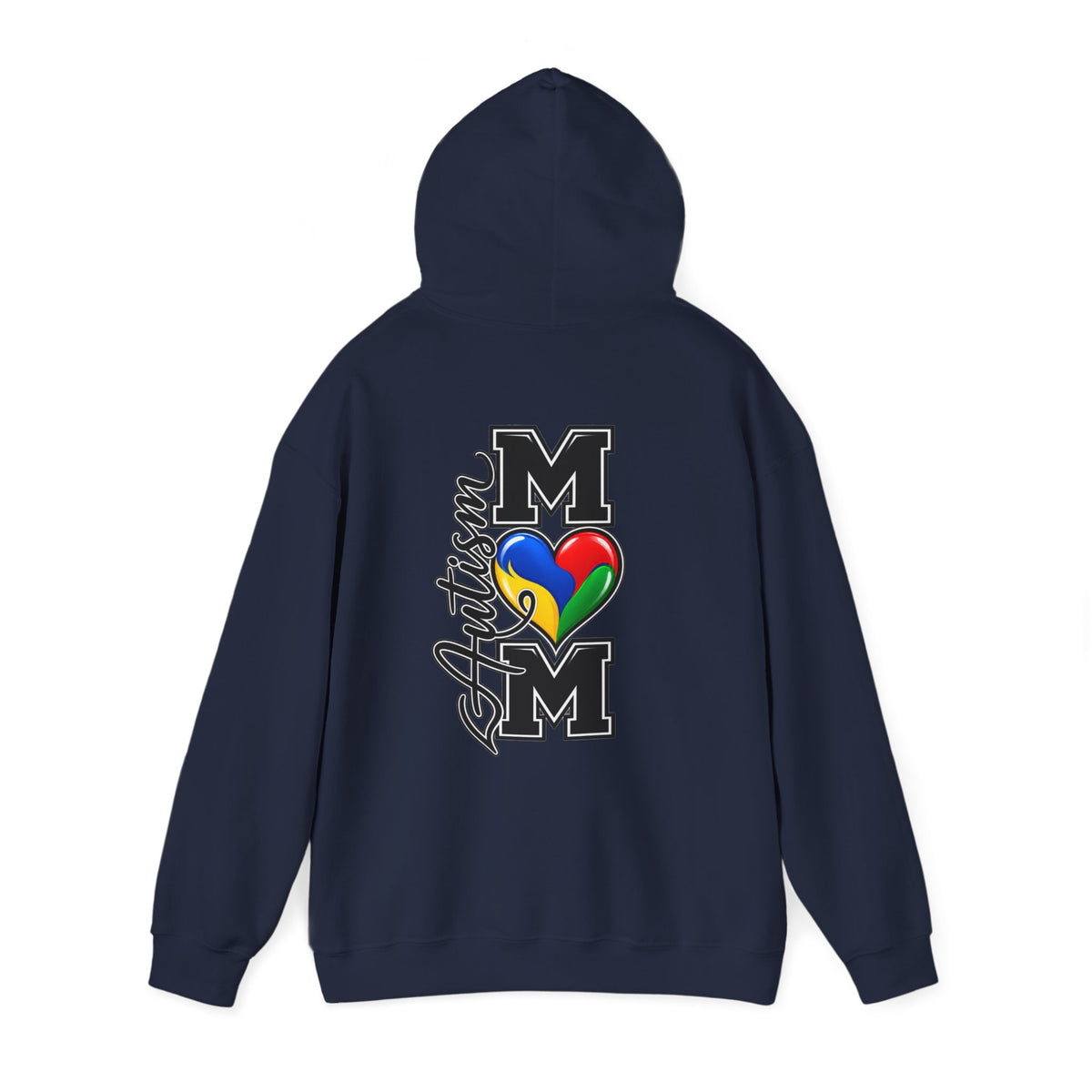 Autism Heart M Varsity Hoodie, Autism Awareness Sweatshirt, Autism Mom Gift Crewneck, Autism Acceptance Family Apparel