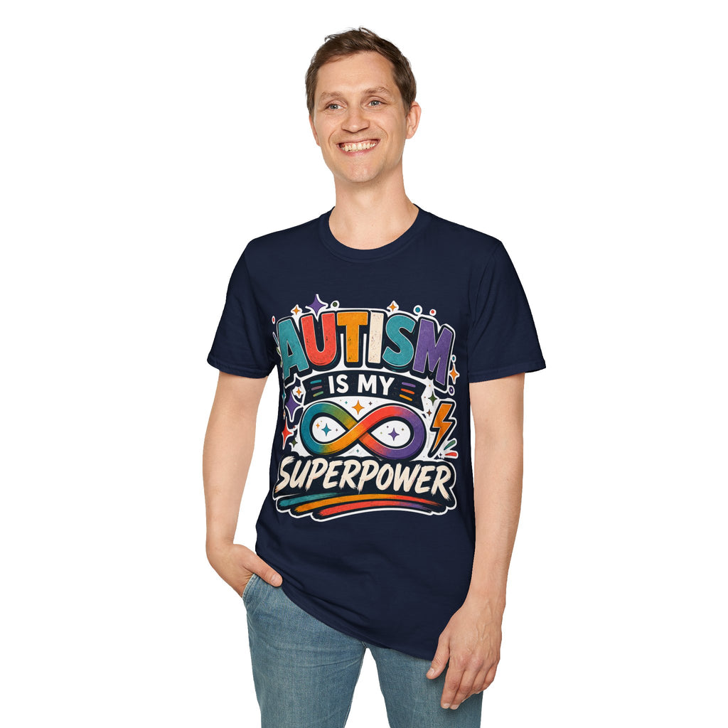 Autism Is My Superpower Shirt Autism Awareness T Shirt Autism Acceptance Tee Infinity Heart Puzzle Design Neurodiversity Gift Unisex