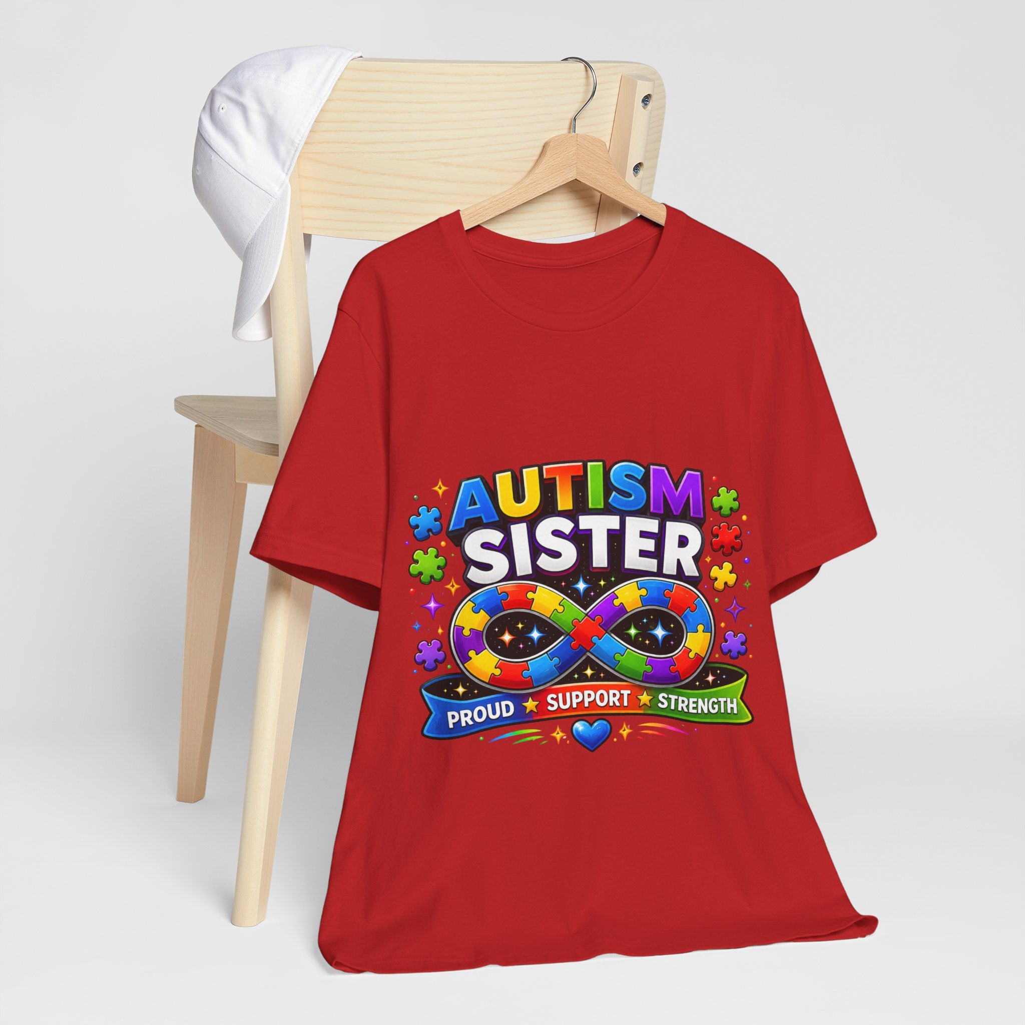 Autism Sister Tee | Puzzle Infinity Support Strength Shirt