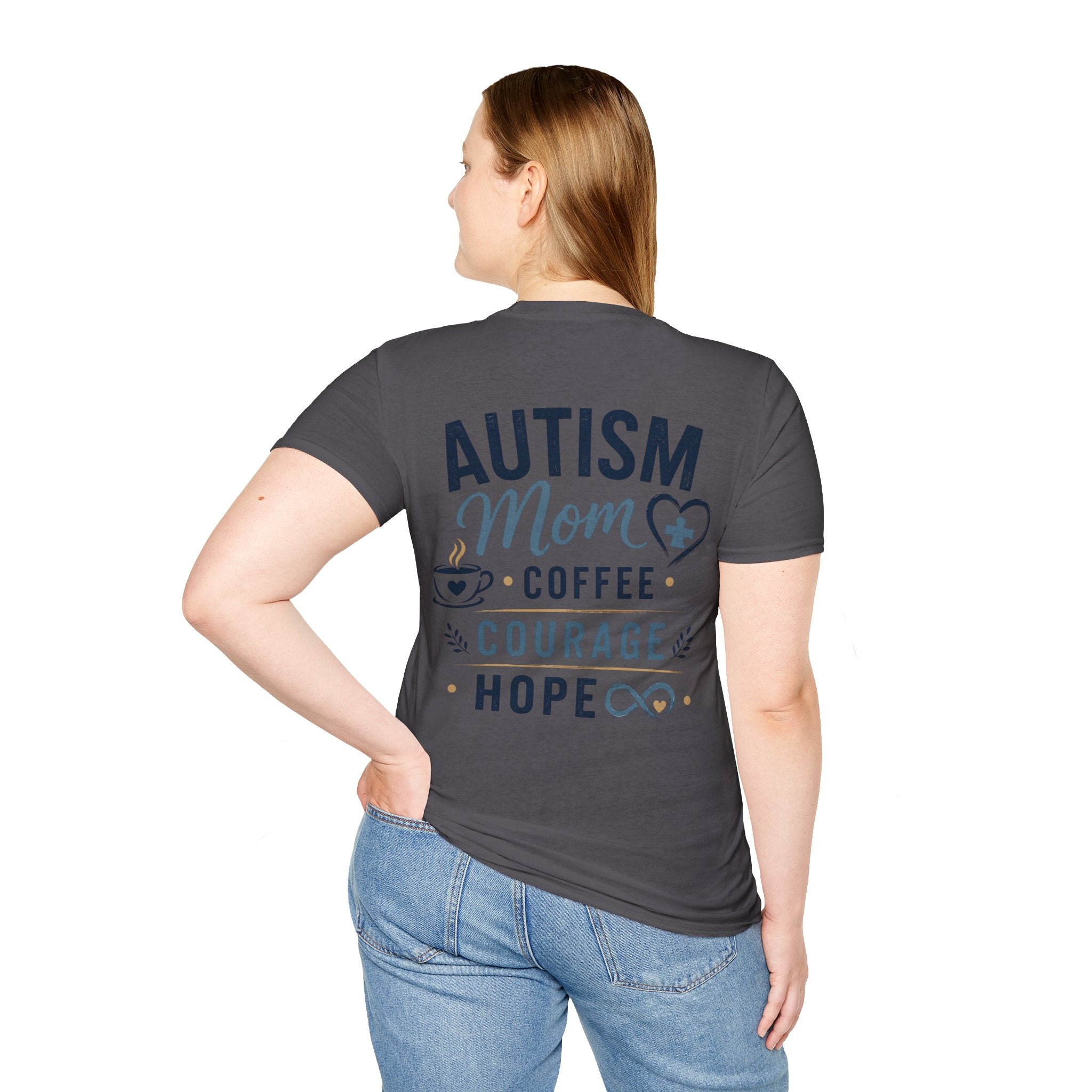 Autism Mom Shirt | Coffee Courage Hope Tee | Autism Mama T-Shirt | Special Needs Mom Gift | Autism Awareness Apparel | Neurodiversity