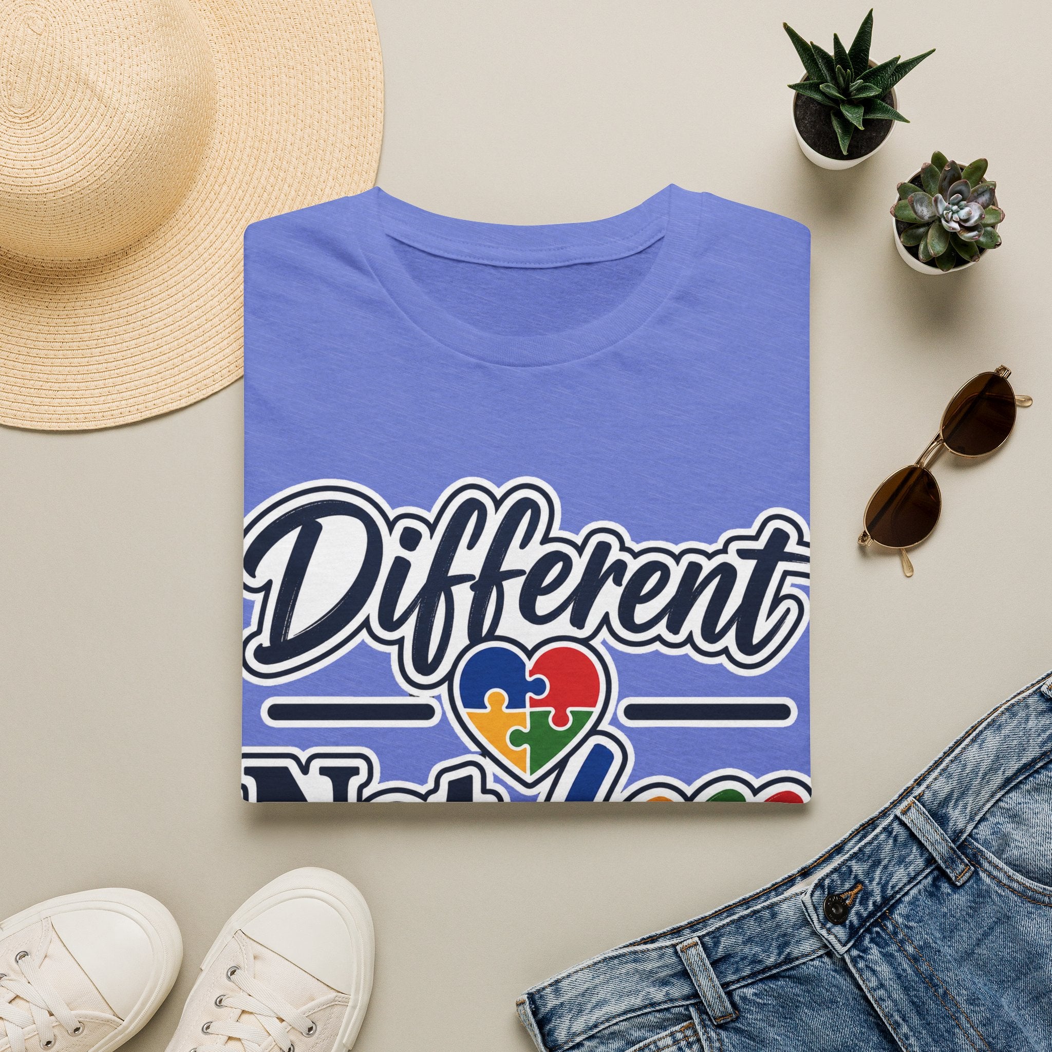 Different Not Less T-Shirt | Autism Awareness Puzzle Heart & Infinity Shirt