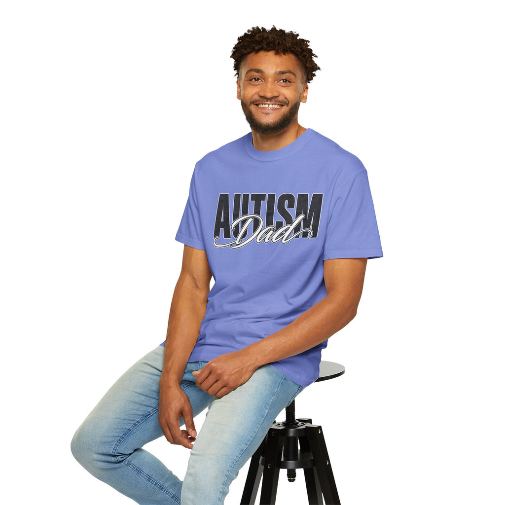 Autism Dad Shirt Autism Dad T Shirt Proud Autism Father Rainbow Block Letter Tee Autism Awareness Autism Acceptance Gift for Dad
