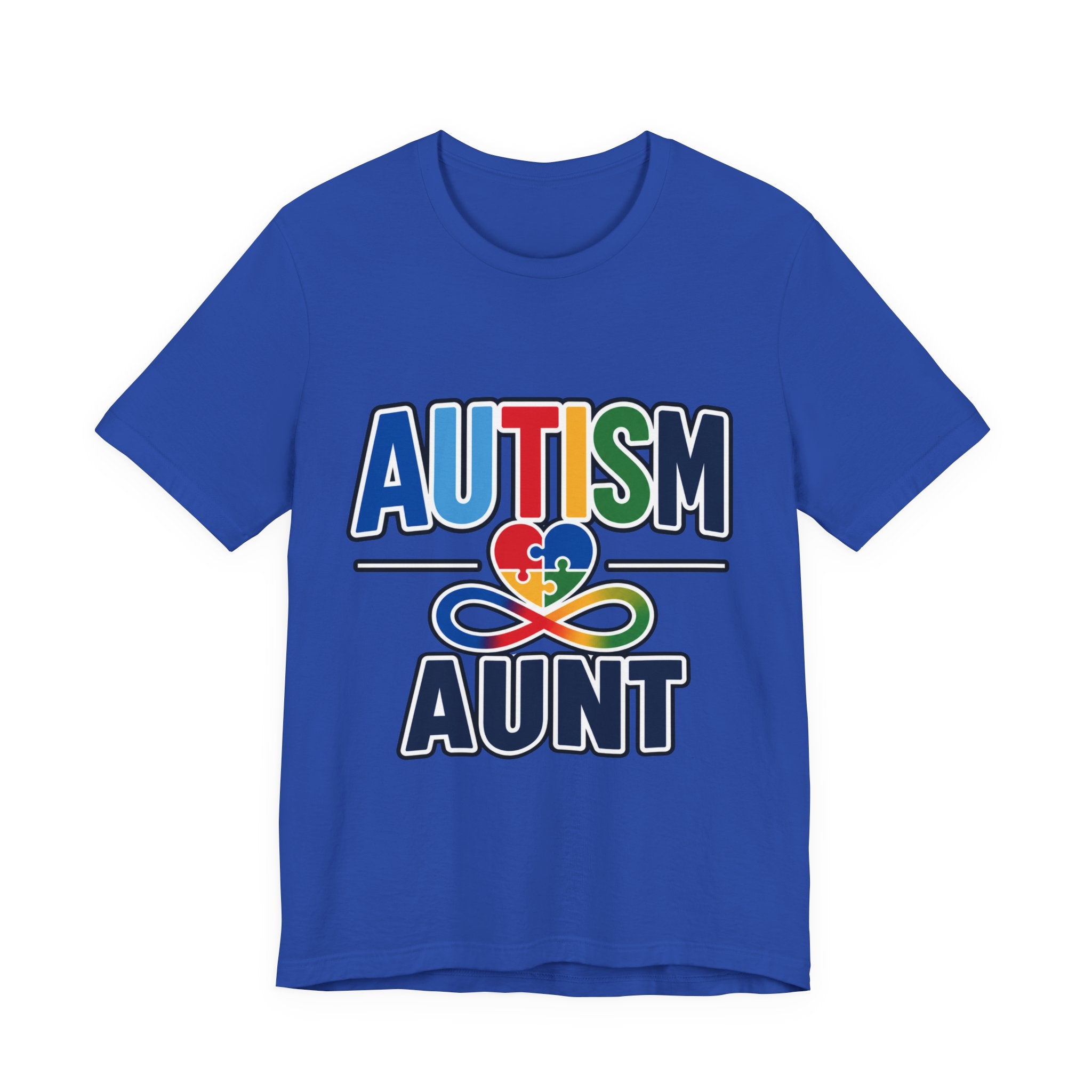 Autism Aunt Shirt | Colorful Puzzle Heart Tee | Autism Acceptance Gift for Aunt | Neurodiversity Awareness T-Shirt | Family Apparel