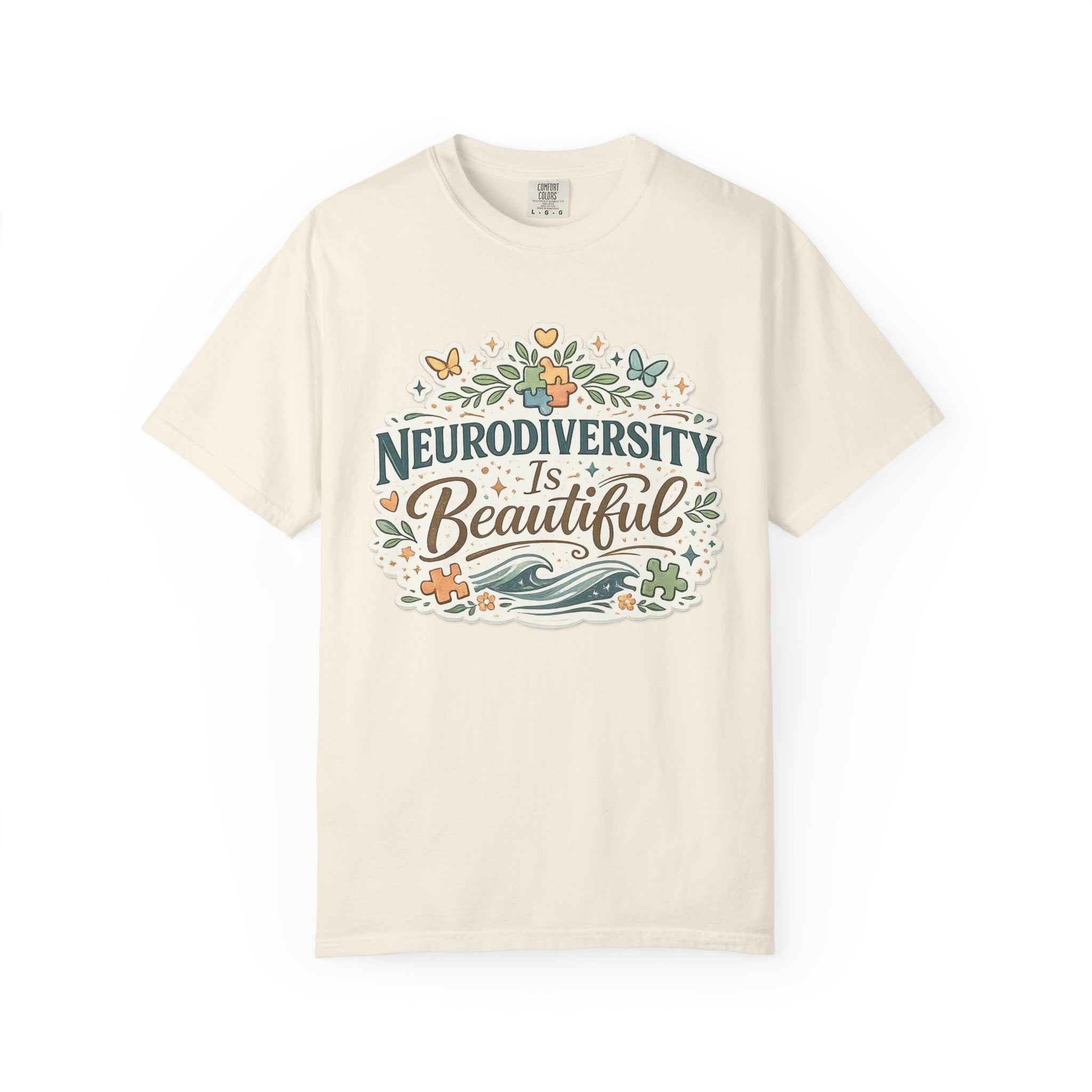 Neurodiversity Is Beautiful T-shirt | Floral Wave Awareness Tee