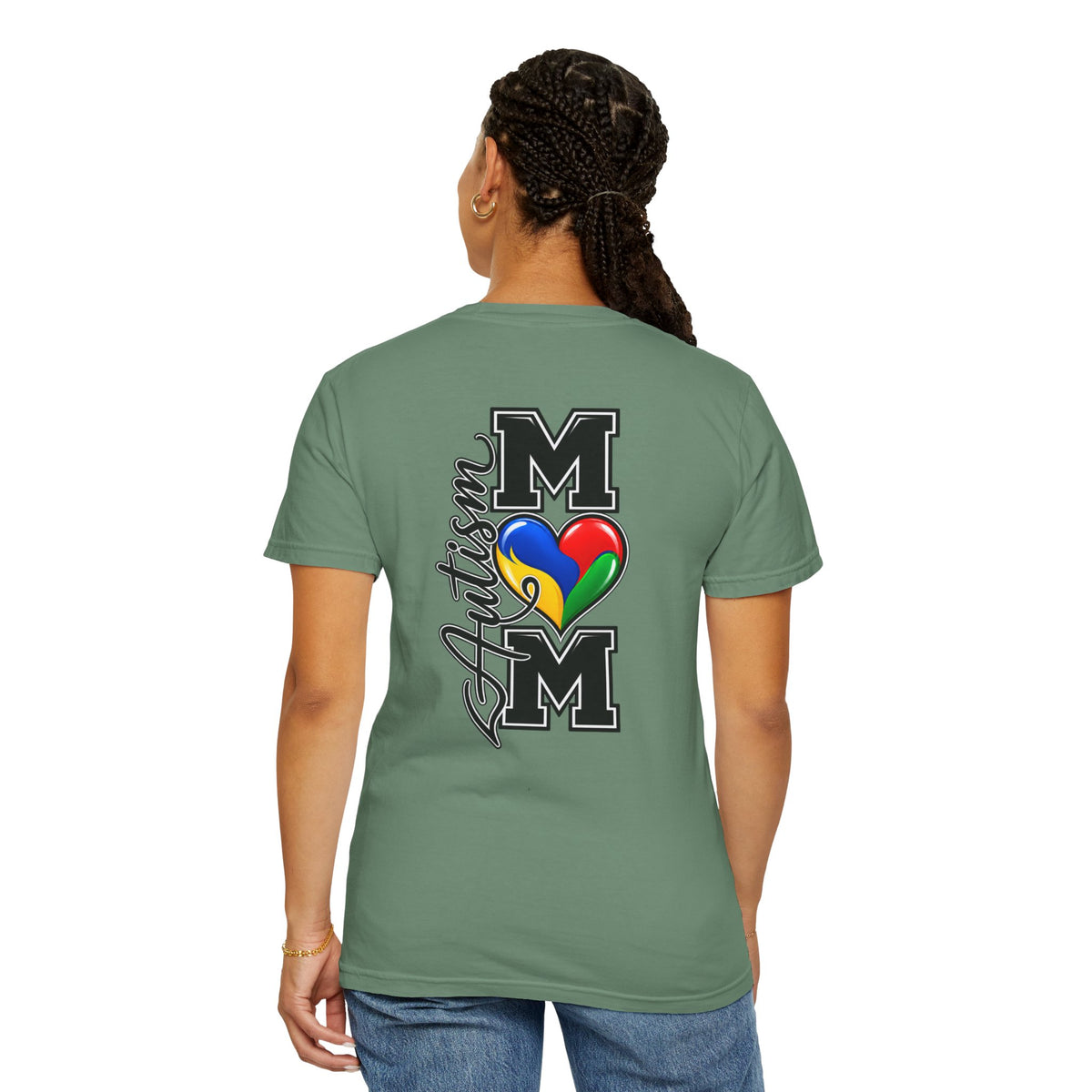 Autism Mom T-Shirt, Letter M Puzzle Heart Shirt, Autism Awareness Mom Tee, Autism Acceptance Gift, Neurodiversity Family Apparel