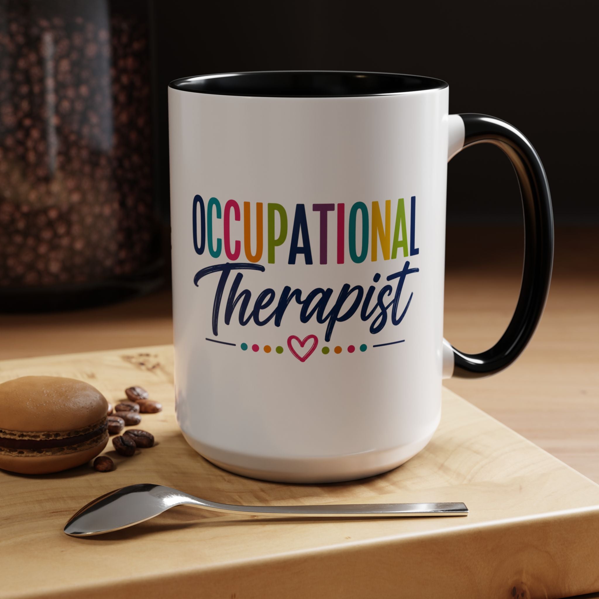 Occupational Therapist Mug | Accent Coffee Mug, Colorful Script 11oz 15oz