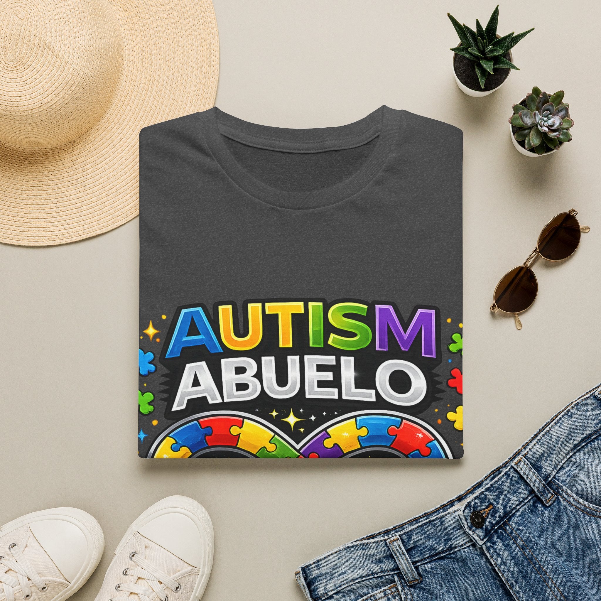 Autism Abuelo Shirt, Proud Autism Grandpa Tee, Spanish Grandpa Gift, Autism Acceptance Shirt, Infinity Symbol T-Shirt, Autism Family Apparel
