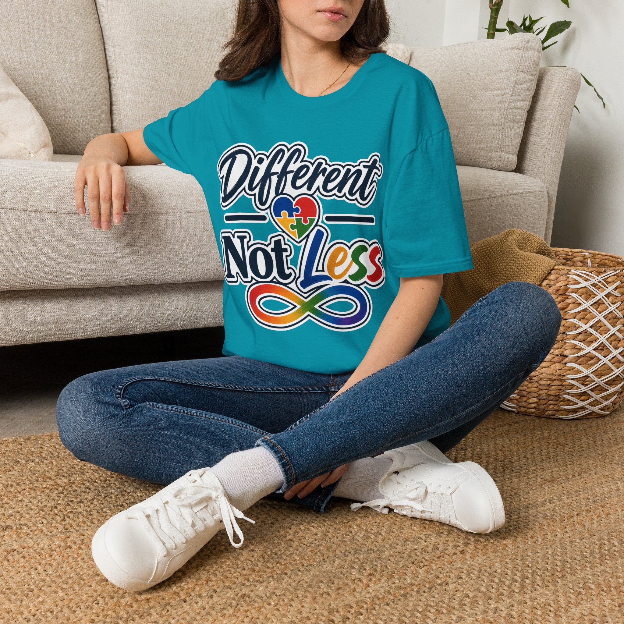 Different Not Less T-Shirt | Autism Awareness Puzzle Heart & Infinity Shirt
