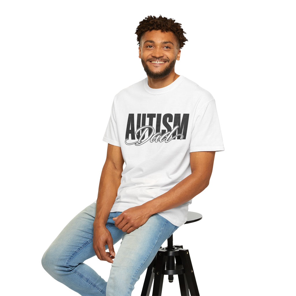 Autism Dad Shirt Autism Dad T Shirt Proud Autism Father Rainbow Block Letter Tee Autism Awareness Autism Acceptance Gift for Dad