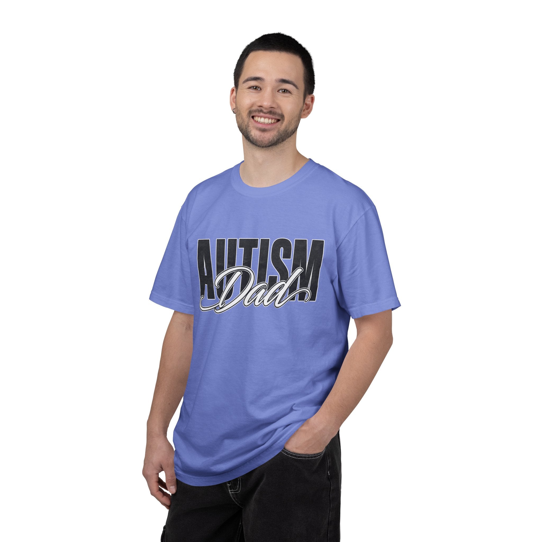 Autism Dad Shirt Autism Dad T Shirt Proud Autism Father Rainbow Block Letter Tee Autism Awareness Autism Acceptance Gift for Dad