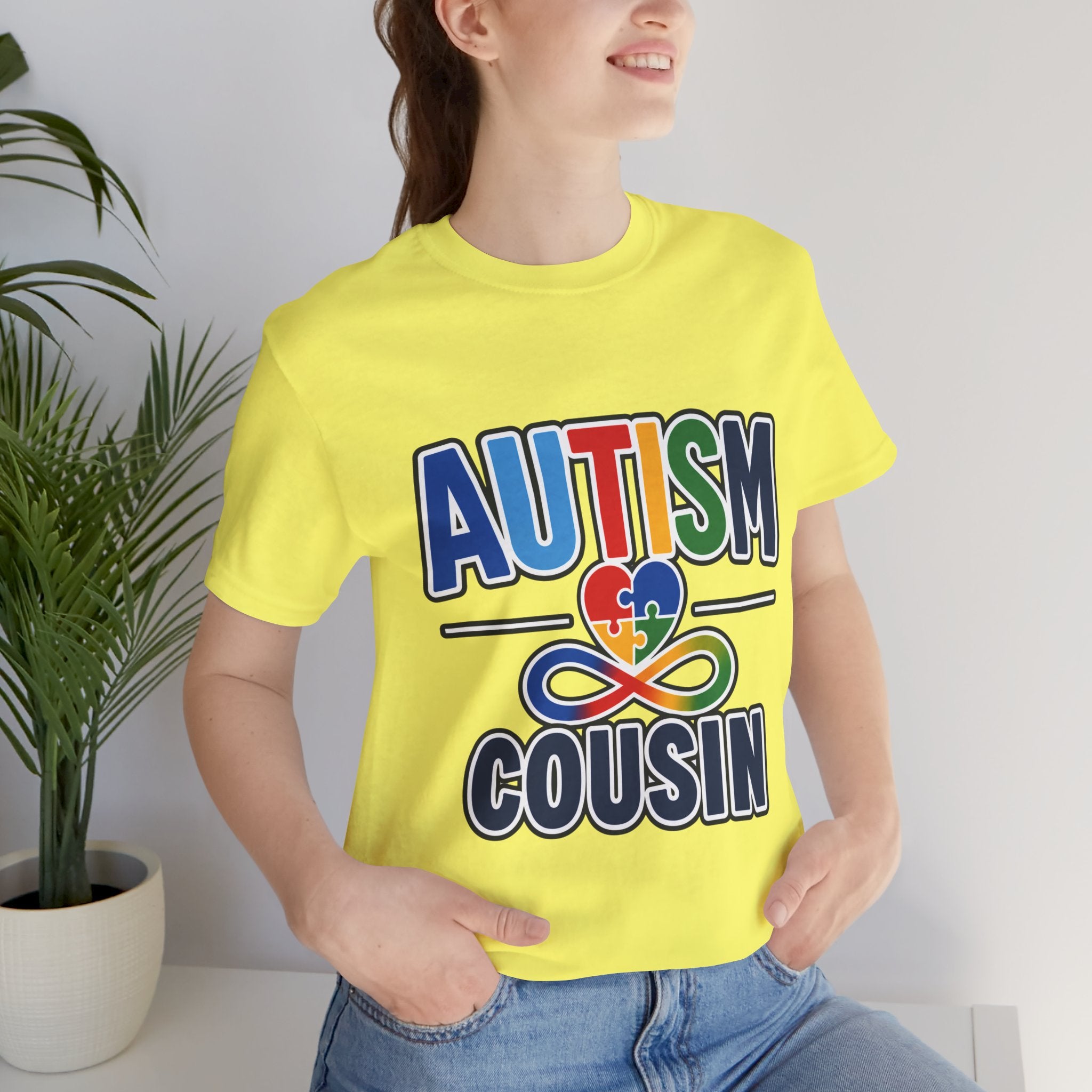 Autism Cousin Shirt | Proud Autism Cousin T-Shirt | Puzzle Heart Infinity Design | Autism Awareness & Acceptance Gift | Special Needs Family Apparel Tee