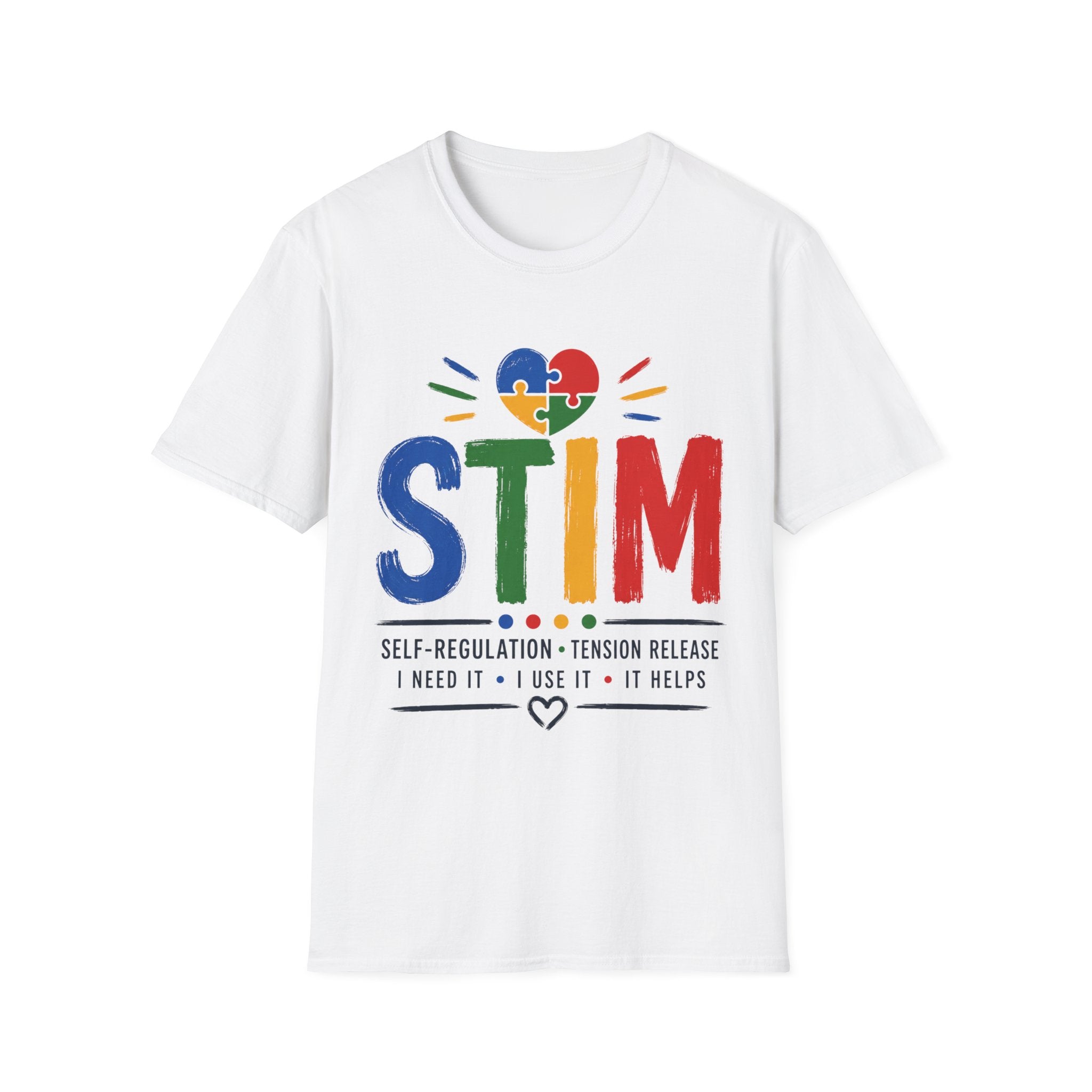 Autism Sensory Shirt | STIM Puzzle Heart Autism Awareness Shirt, Sensory Regulation Support Gift