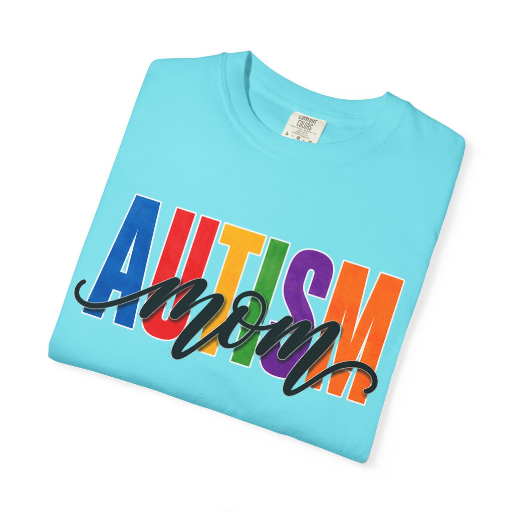 Autism Mom Shirt Autism Mom T Shirt Rainbow Block Letter Tee Script Mom Graphic Autism Awareness Autism Acceptance Gift for Mom