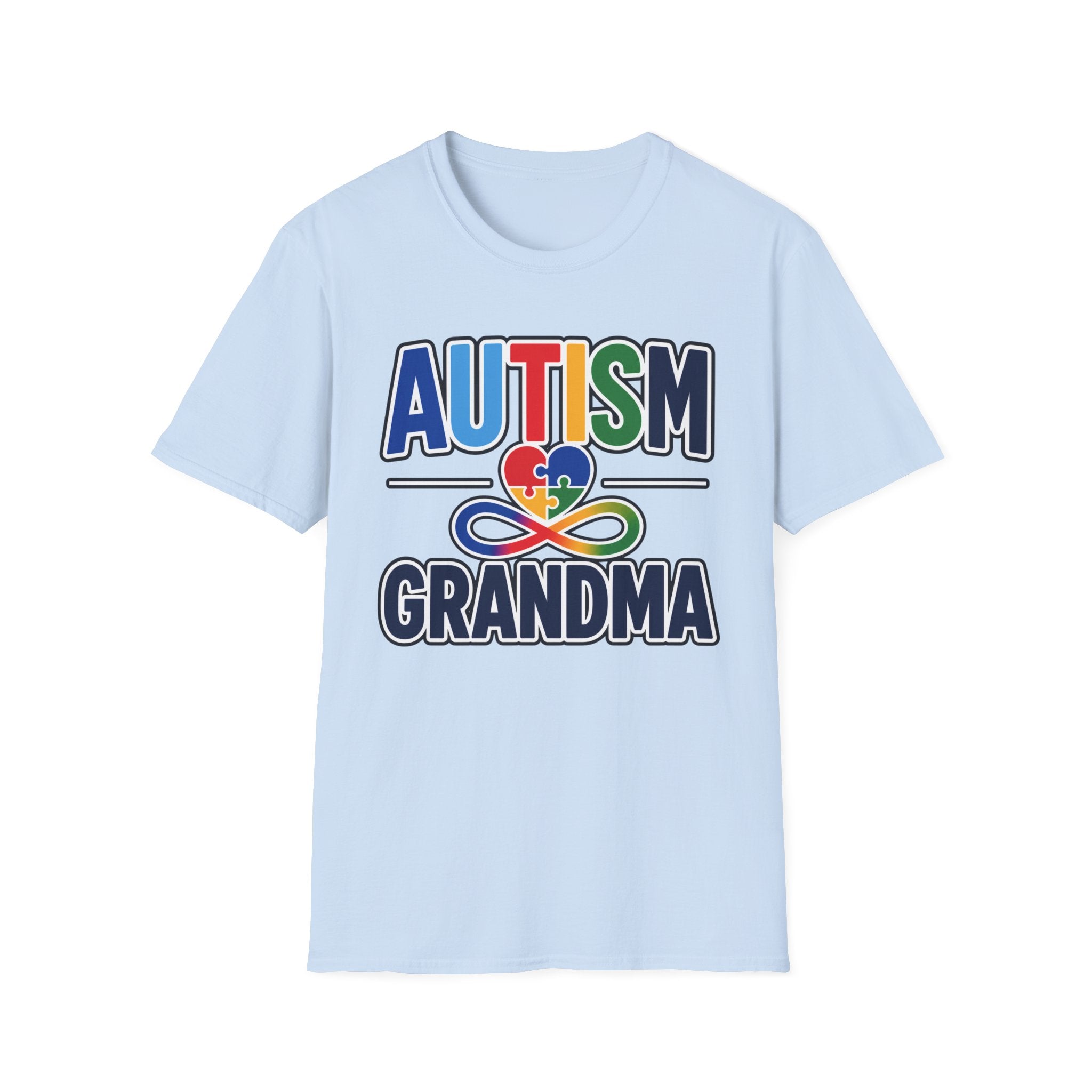 Autism Heart Puzzle Infinity Grandma T-Shirt | Awareness Colors