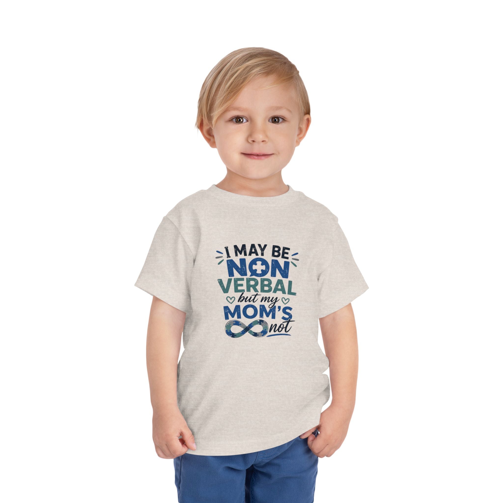 I May Be Nonverbal But My Mom's Not toddler tee | Autism Awareness shirt