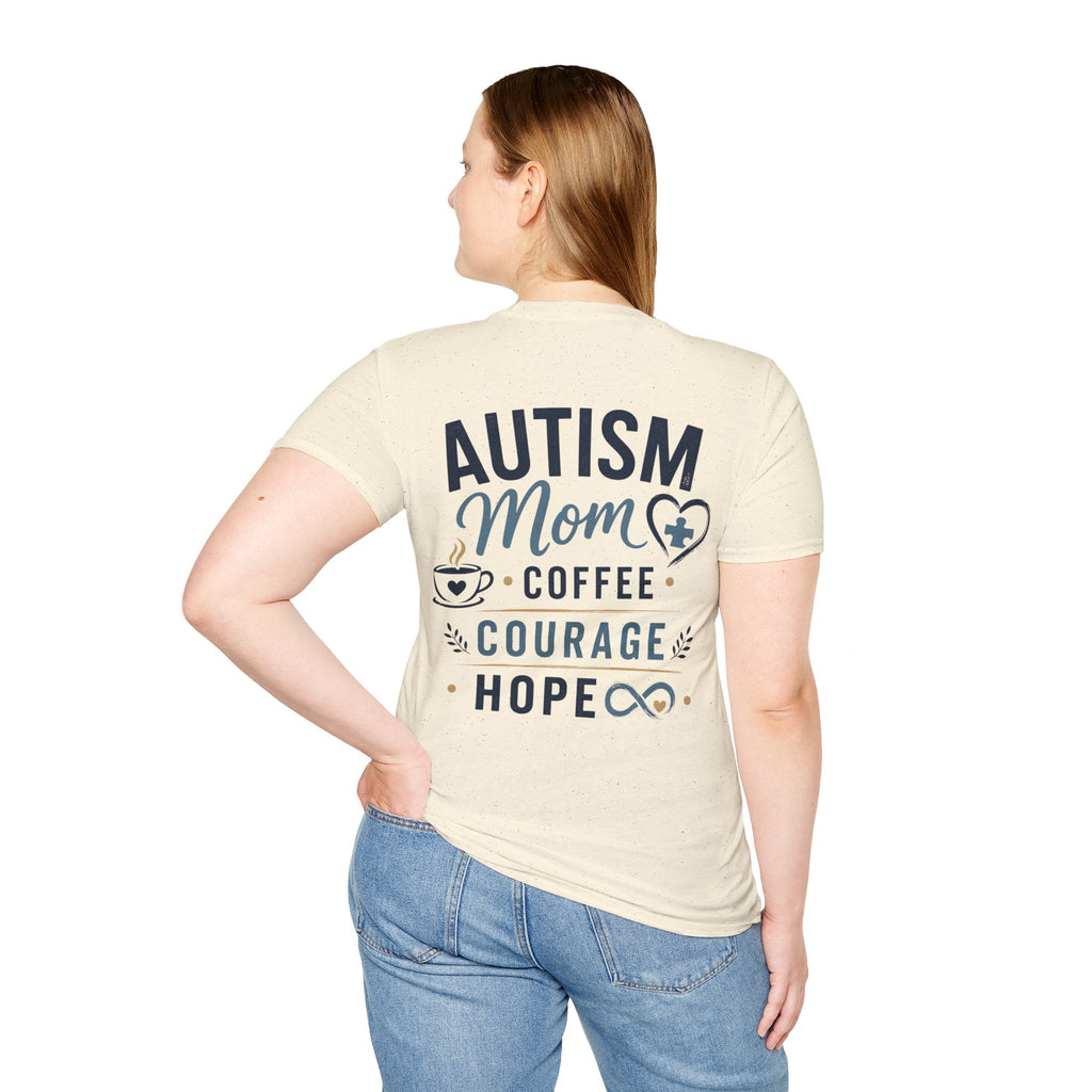 Autism Mom Shirt | Coffee Courage Hope Tee | Autism Mama T-Shirt | Special Needs Mom Gift | Autism Awareness Apparel | Neurodiversity