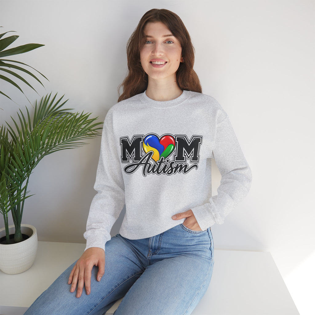 Mom Autism Crewneck, Puzzle Heart Awareness Sweatshirt, Autism Mom Gift Hoodie, Autism Acceptance Family Apparel