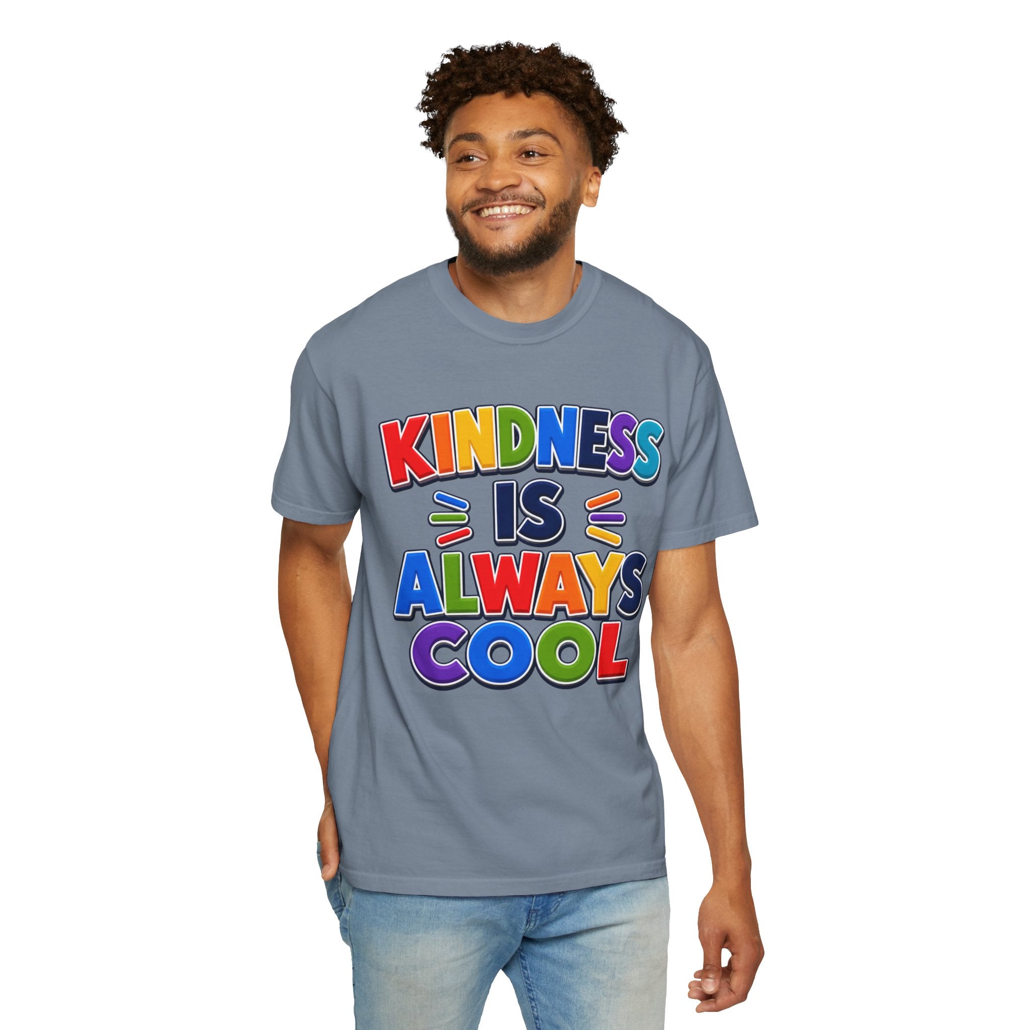 Kindness Is Always Cool T-shirt | Rainbow Positive Message Tee