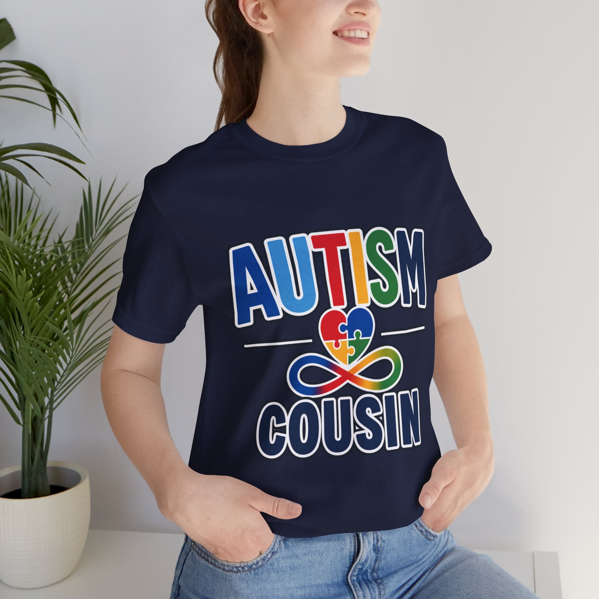 Autism Cousin Shirt | Proud Autism Cousin T-Shirt | Puzzle Heart Infinity Design | Autism Awareness & Acceptance Gift | Special Needs Family Apparel Tee