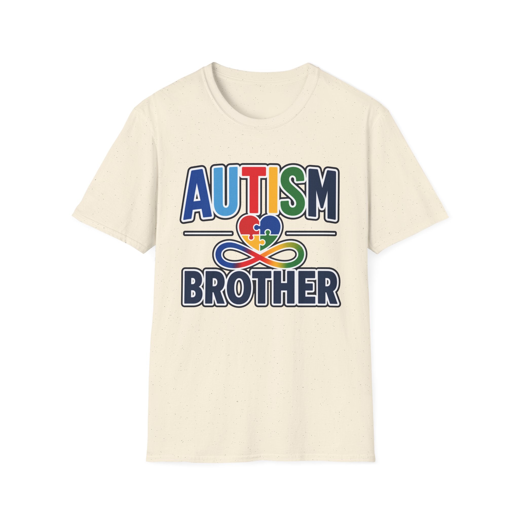 Autism Puzzle Heart Brother T-Shirt | Rainbow Awareness Tee
