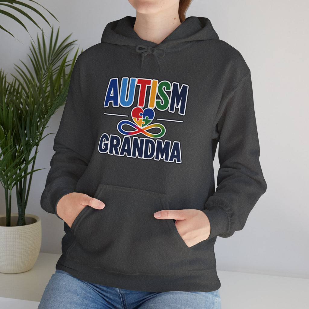 Autism Grandma Hoodie | Puzzle Heart Infinity Sweatshirt | Proud Autism Grandma Gift | Autism Awareness & Acceptance Hoodie