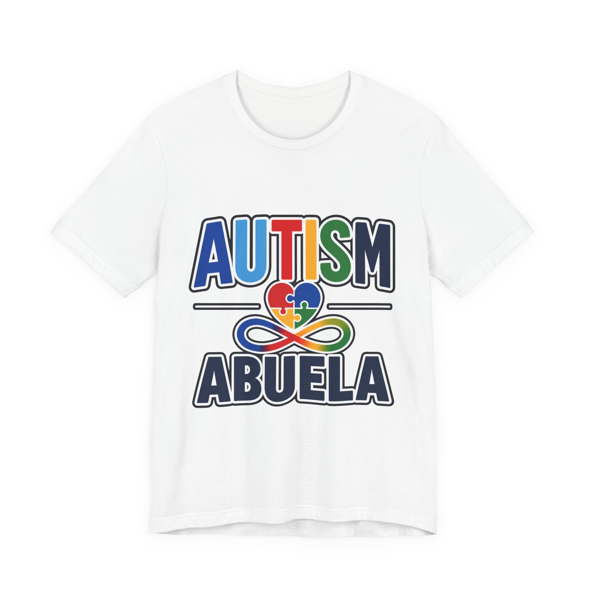 Autism Abuela Shirt | Spanish Autism Grandma T-Shirt | Puzzle Heart Infinity Design | Autism Awareness & Acceptance Gift