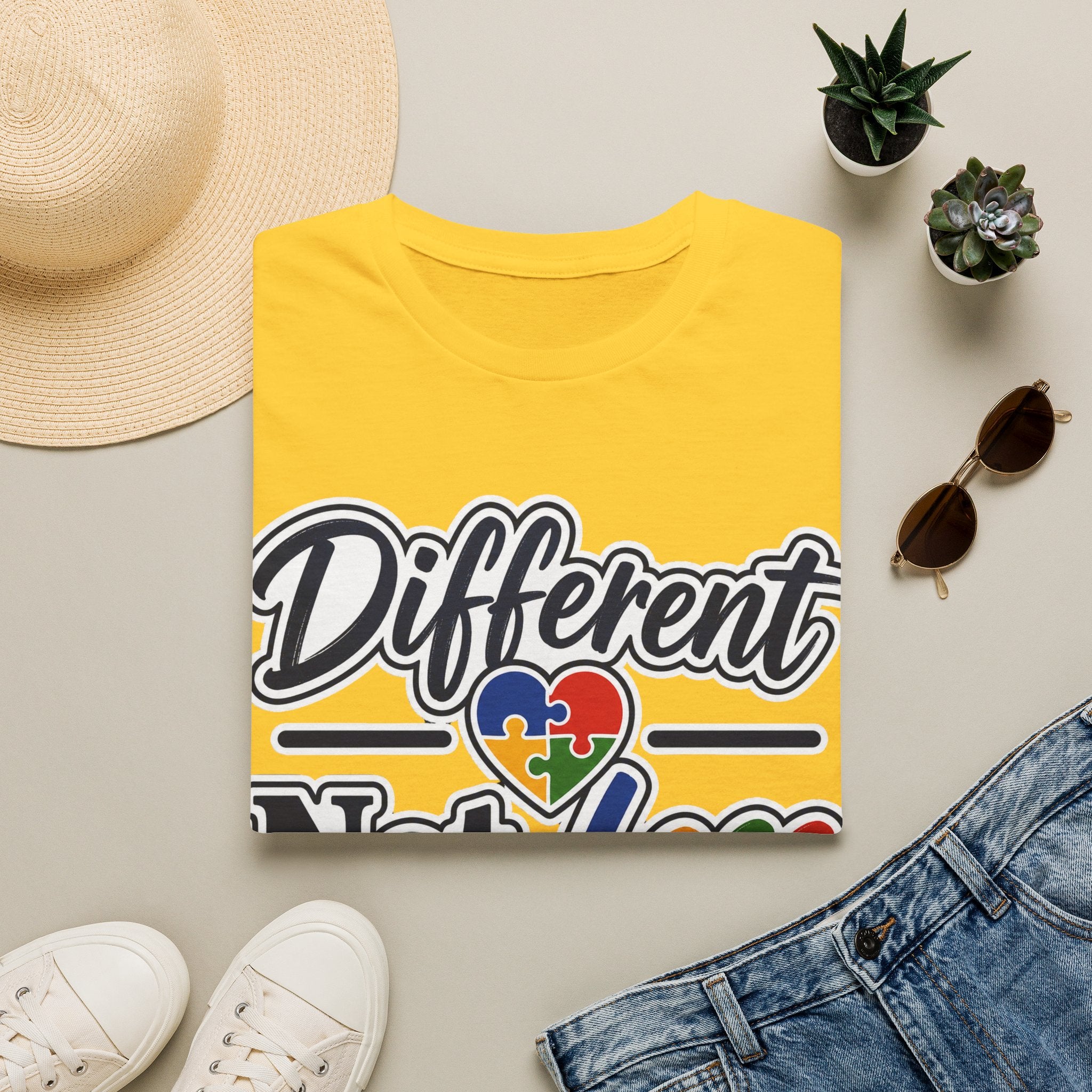 Different Not Less T-Shirt | Autism Awareness Puzzle Heart & Infinity Shirt