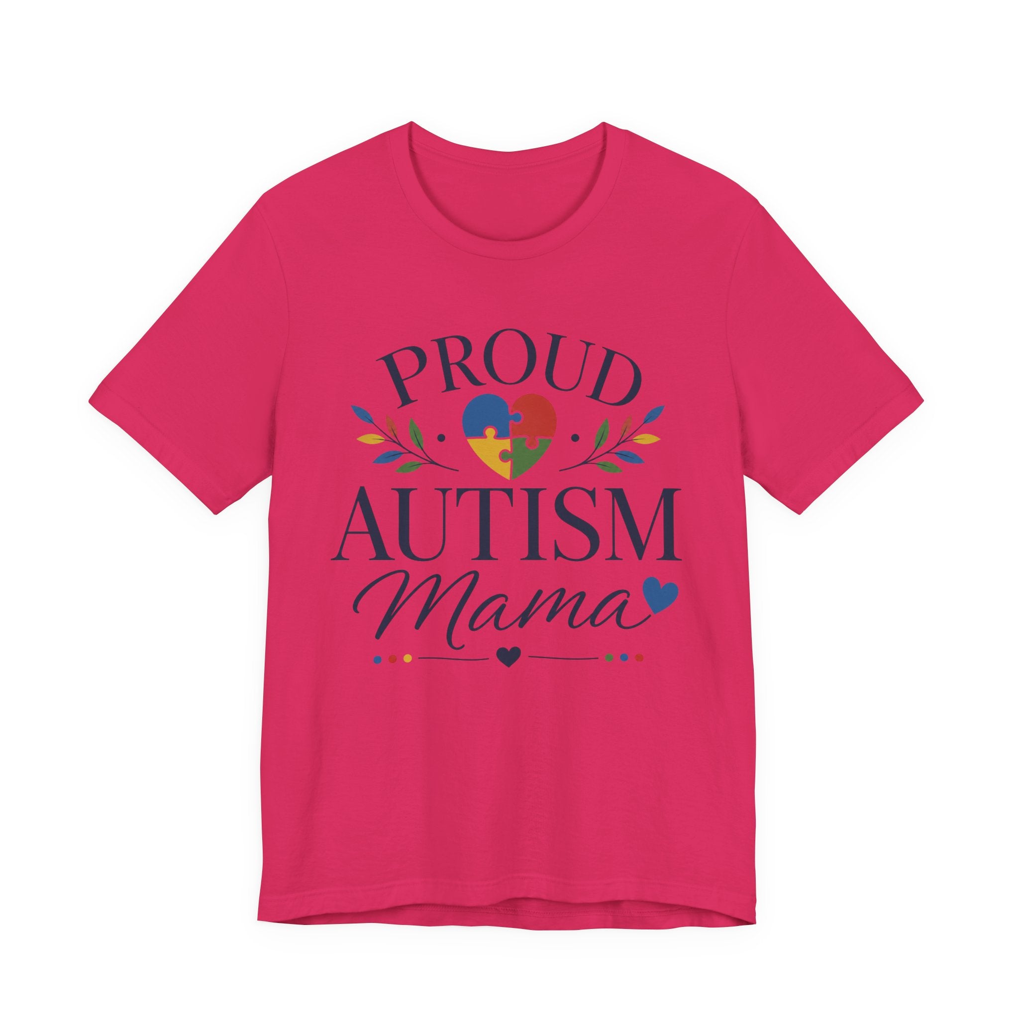 Proud Autism Mama T-Shirt | Puzzle Heart Mom Tee