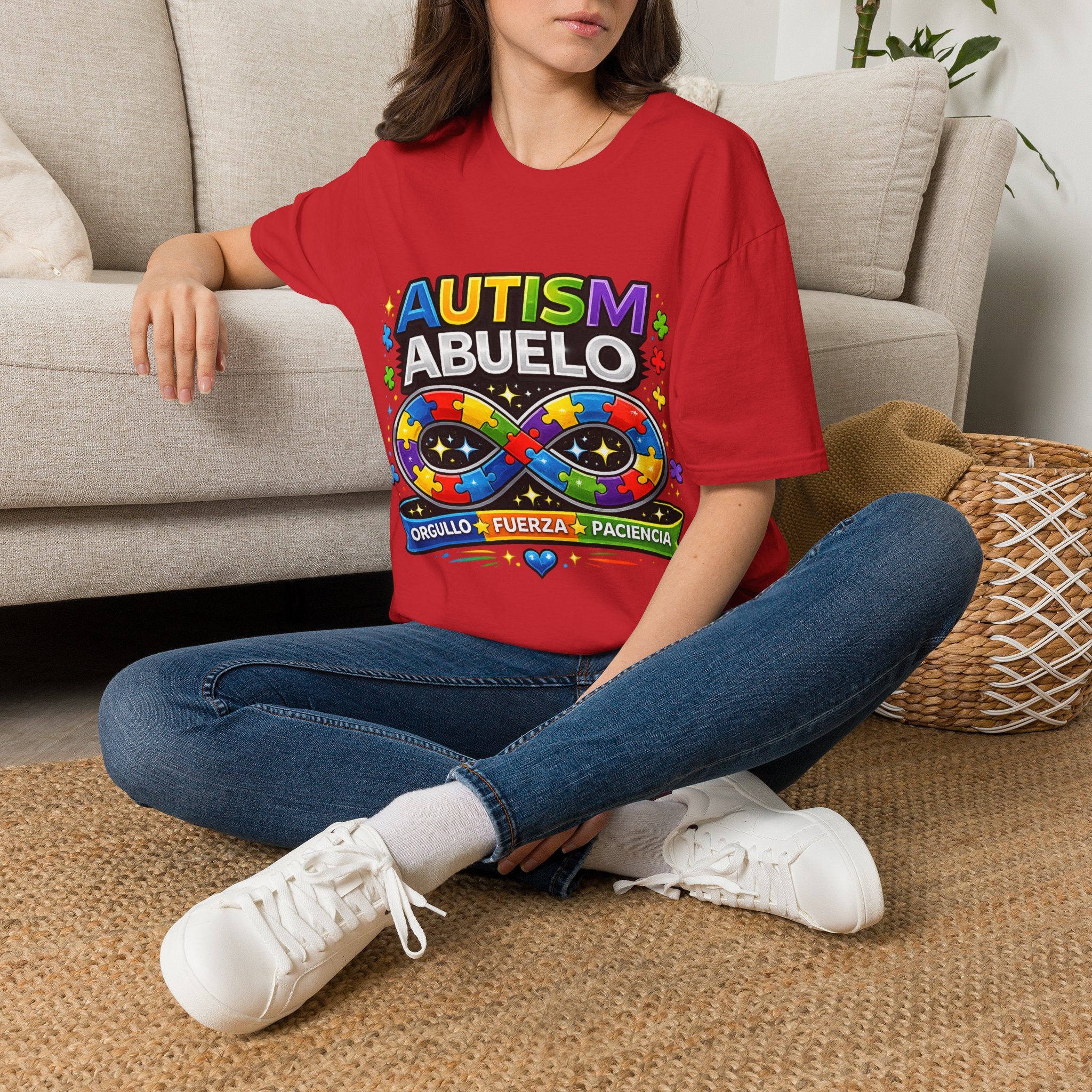 Autism Abuelo Shirt, Proud Autism Grandpa Tee, Spanish Grandpa Gift, Autism Acceptance Shirt, Infinity Symbol T-Shirt, Autism Family Apparel