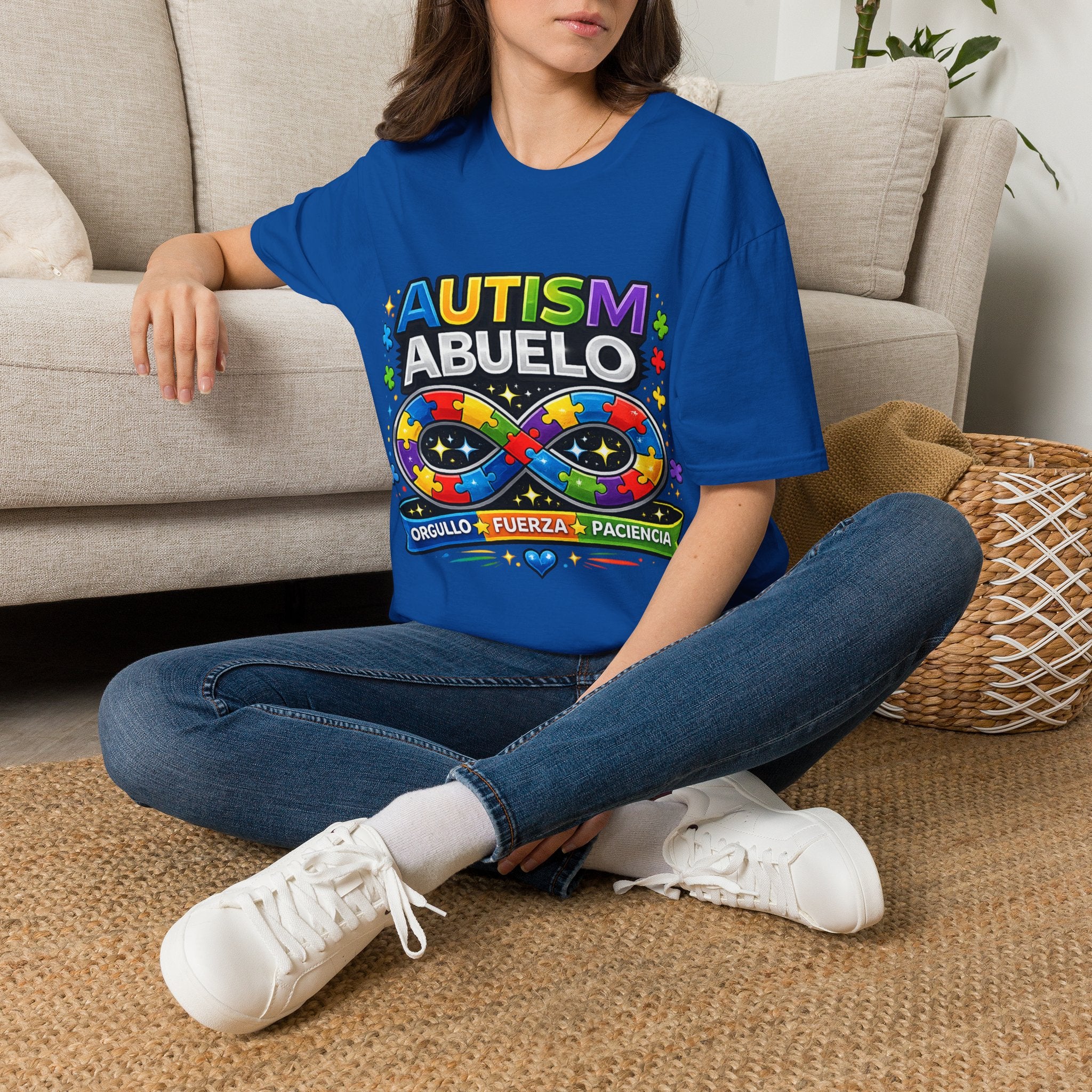 Autism Abuelo Shirt, Proud Autism Grandpa Tee, Spanish Grandpa Gift, Autism Acceptance Shirt, Infinity Symbol T-Shirt, Autism Family Apparel