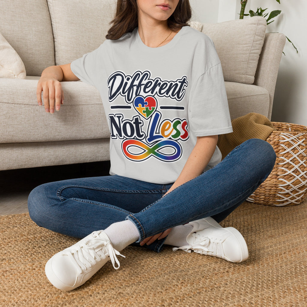 Different Not Less T-Shirt | Autism Awareness Puzzle Heart & Infinity Shirt