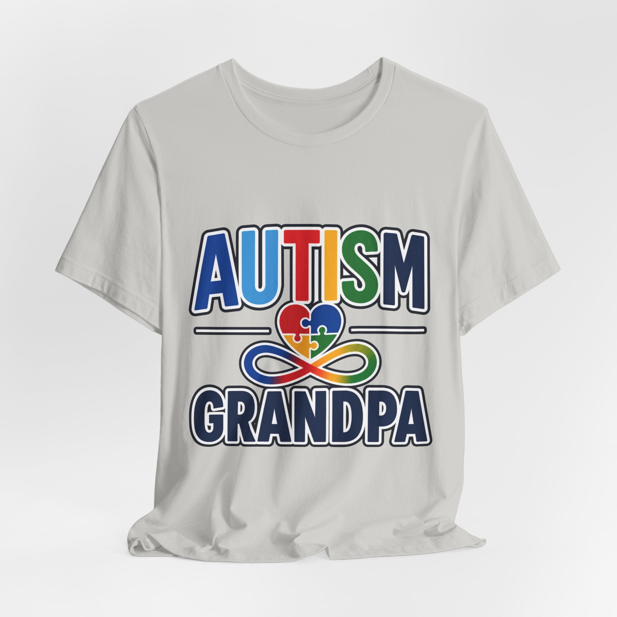 Autism Grandpa Shirt | Puzzle Heart Infinity T-Shirt | Proud Autism Grandpa Tee | Autism Awareness & Acceptance Gift for Grandpa