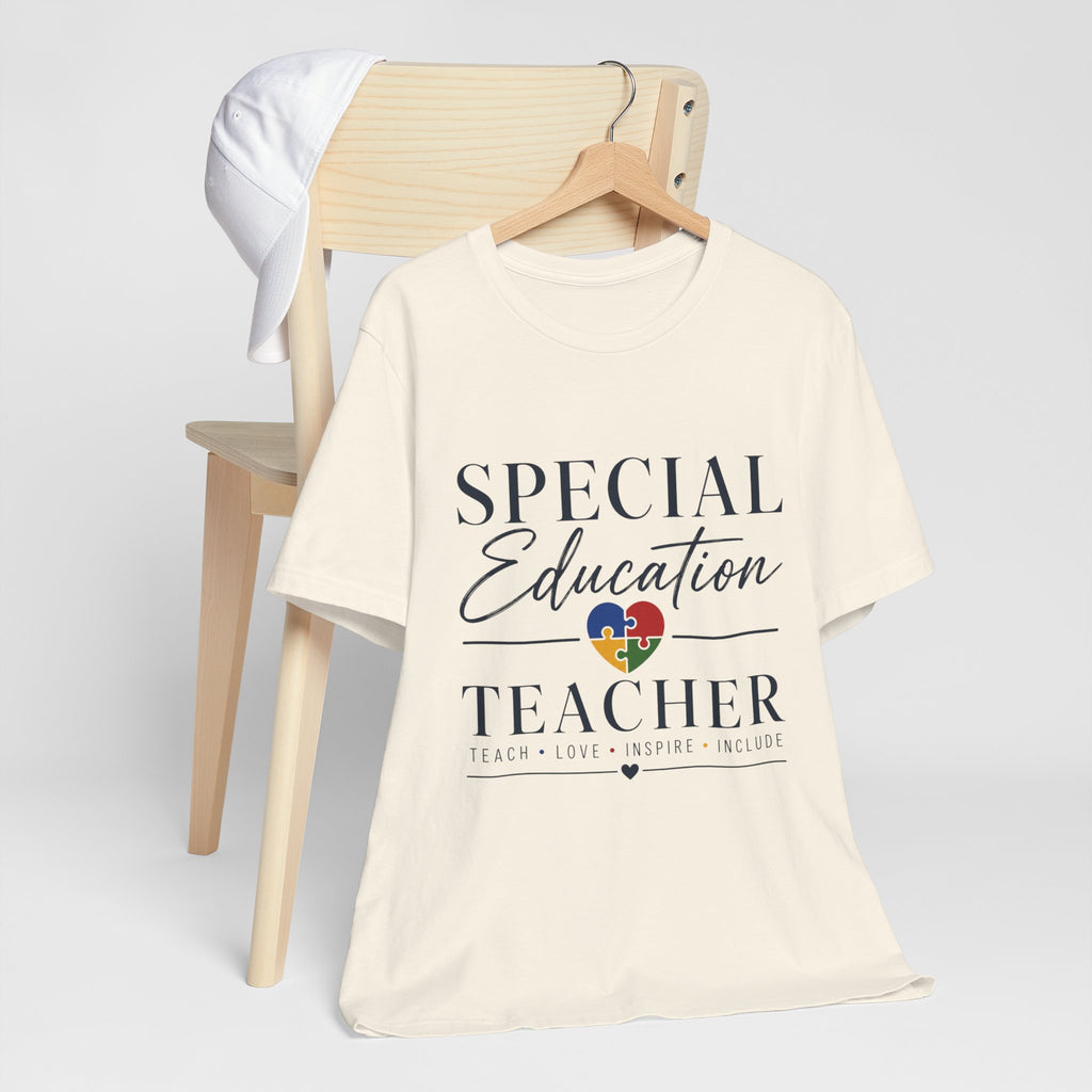 Special Education Teacher Shirt | Teach Love Inspire T-Shirt | Puzzle Heart Graphic Tee | Autism Acceptance Gift | Inclusive Teacher