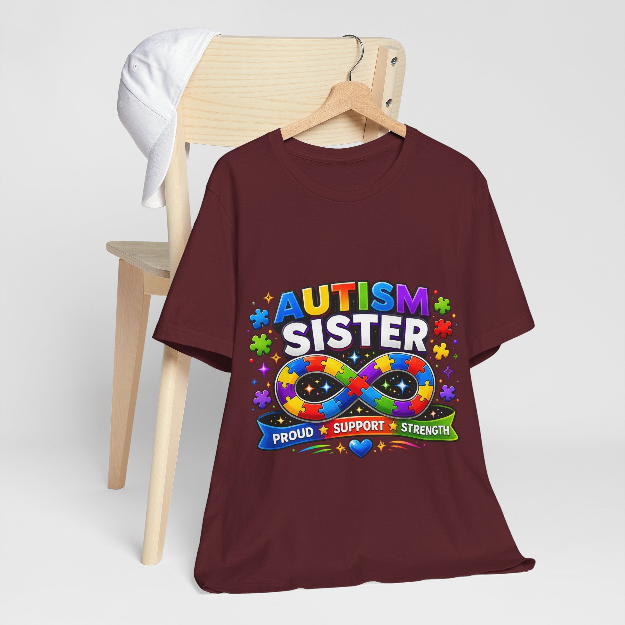 Autism Sister Tee | Puzzle Infinity Support Strength Shirt
