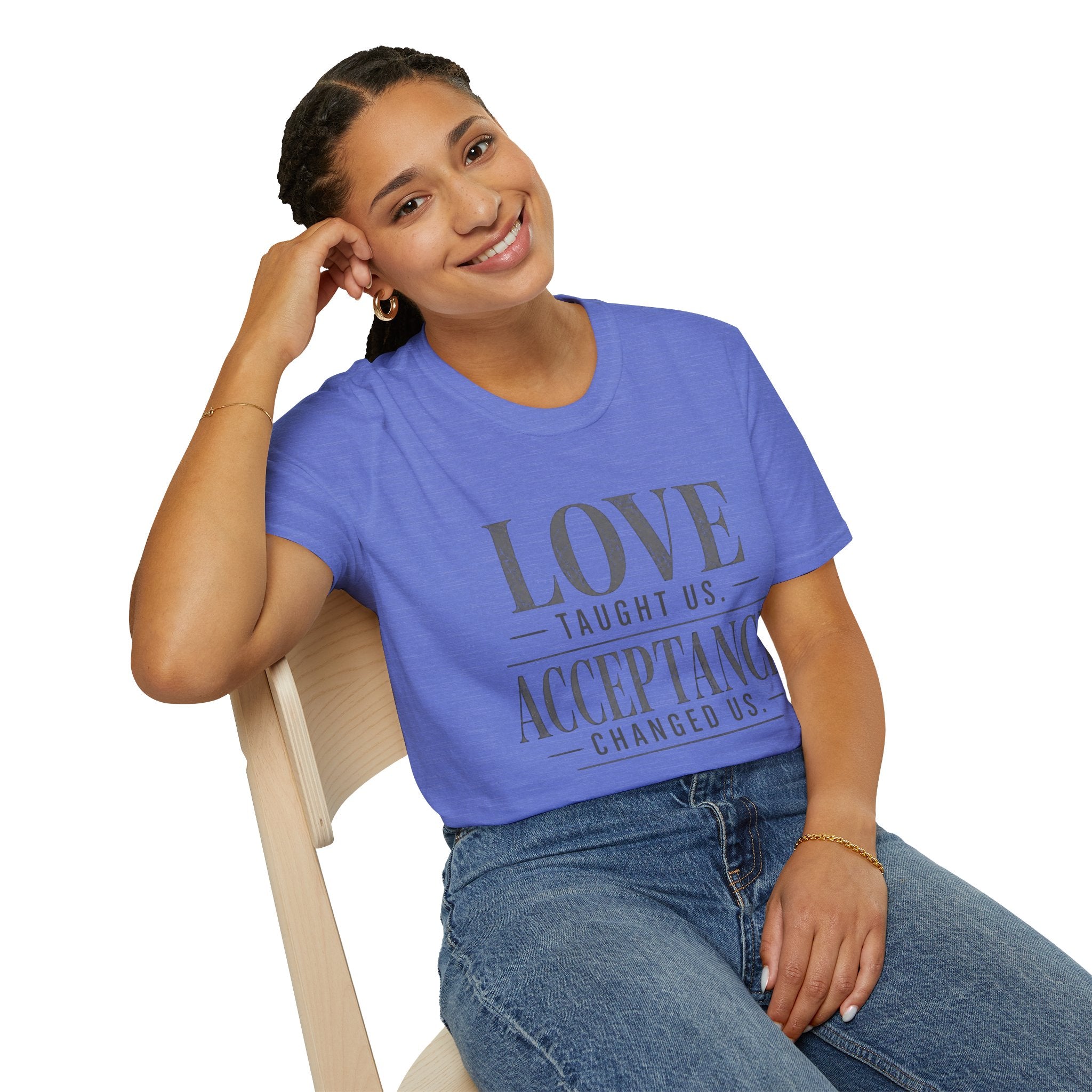 Love Taught Us Acceptance T-Shirt | Inspirational Typography Tee | Special Needs | Inclusion