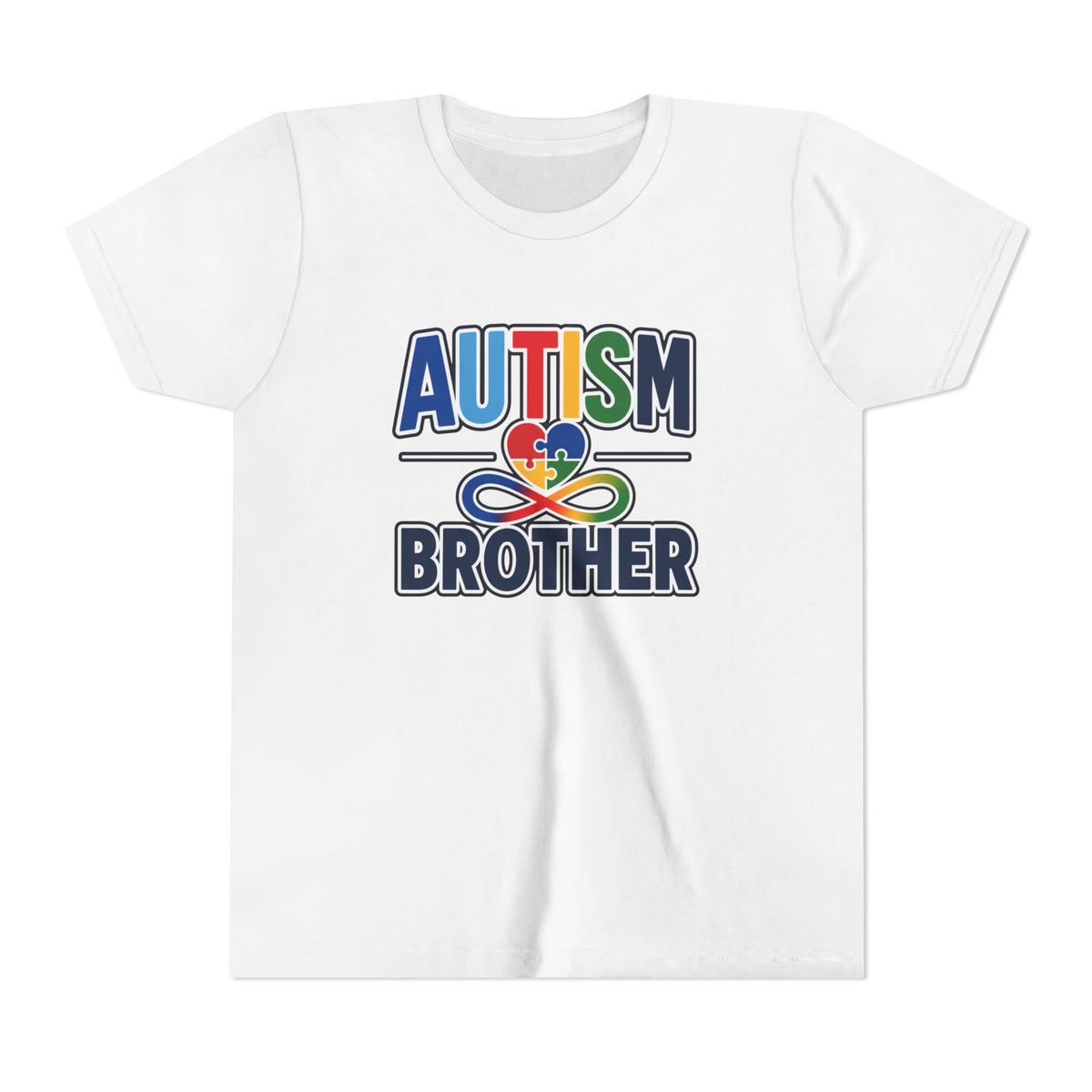 Autism Brother Youth Tee | Puzzle Heart Infinity Awareness Shirt