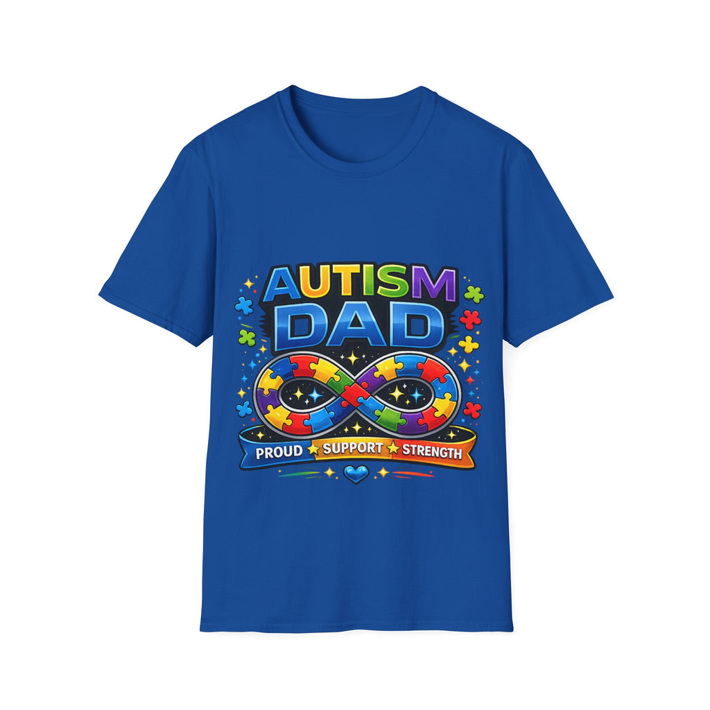 Autism Dad Shirt | Proud Autism Father Tee | Infinity Puzzle Ribbon T-Shirt | Autism Awareness Gift for Dad | Neurodiversity Support
