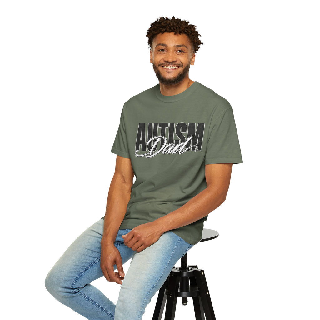 Autism Dad Shirt Autism Dad T Shirt Proud Autism Father Rainbow Block Letter Tee Autism Awareness Autism Acceptance Gift for Dad